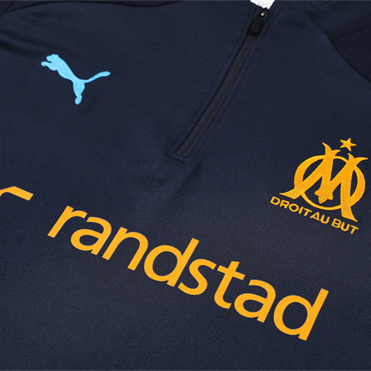 JerseysGala.com | Marseille 24-25 Long Sleeve Training Set - Royal Blue -Customize Name, Number and Patch | Worldwide Shipping