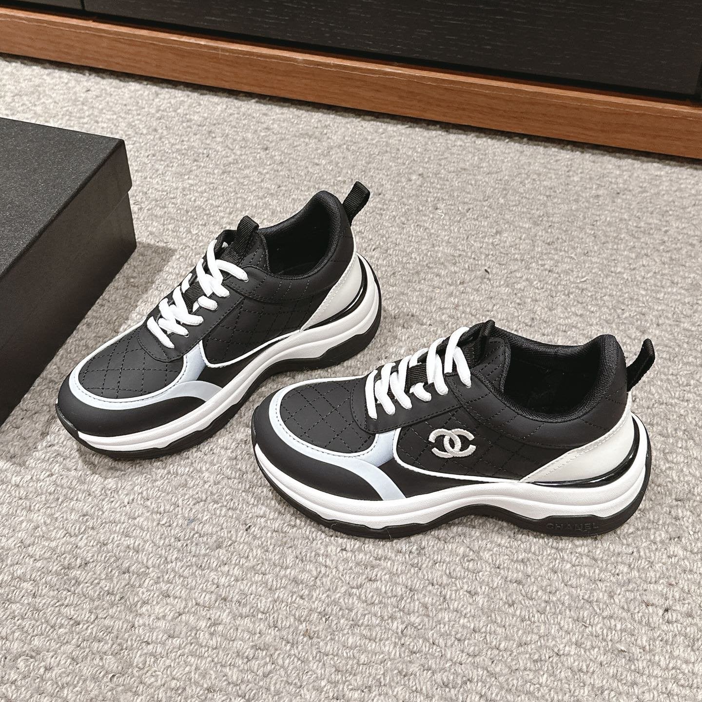 CC CLASSIC SNEAKER IN BLACK MIX WHITE LAMBSKIN、mysite、Cacoeks