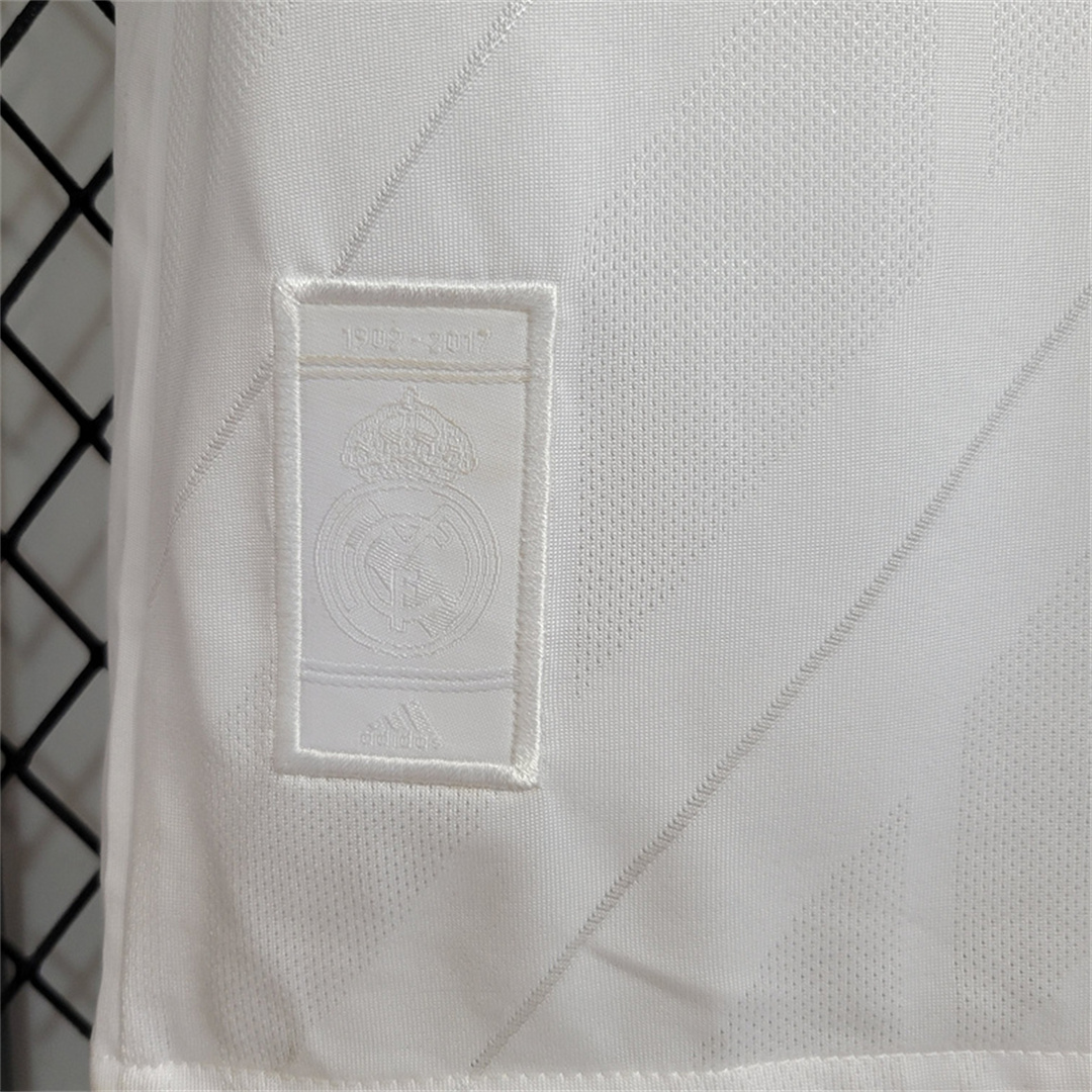 GlobeJersey-Real Madrid Retro 17-18 Home Long Sleeve Shirt