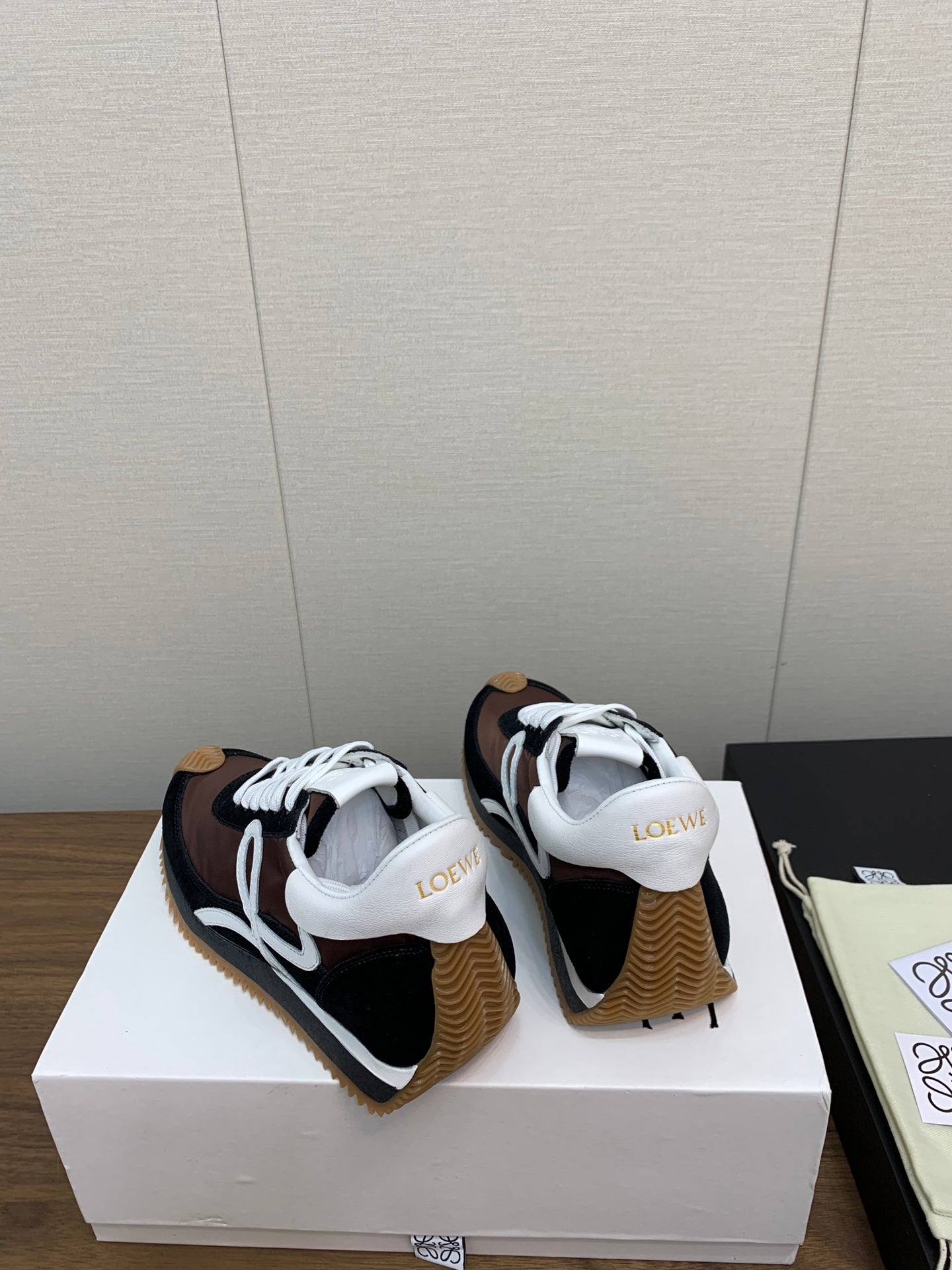 LW FLOW RUNNER SNEAKER BROWN BLACK SUEDE、mysite、Cacoeks