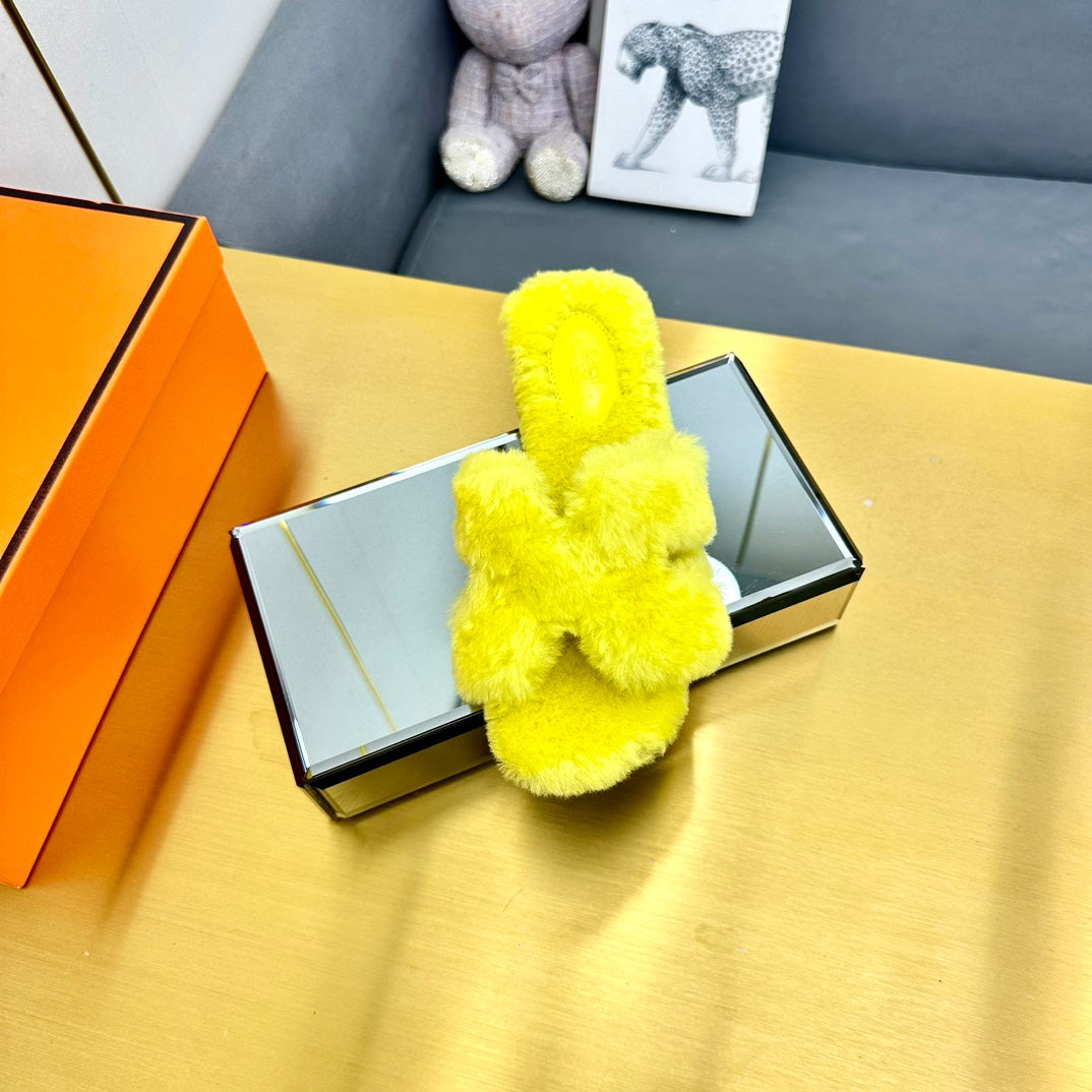 0RAN SHEARLING SANDALS SUNSHINE YELLOW、mysite、Cacoeks