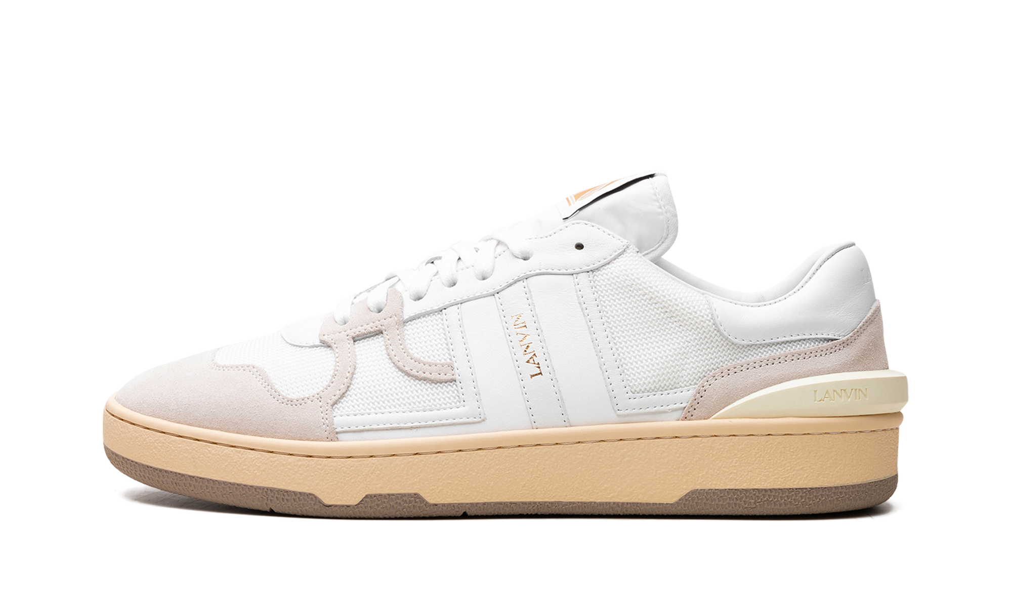 Leather Clay Low Top Sneakers "White/Beige"、mysite、Cacoeks