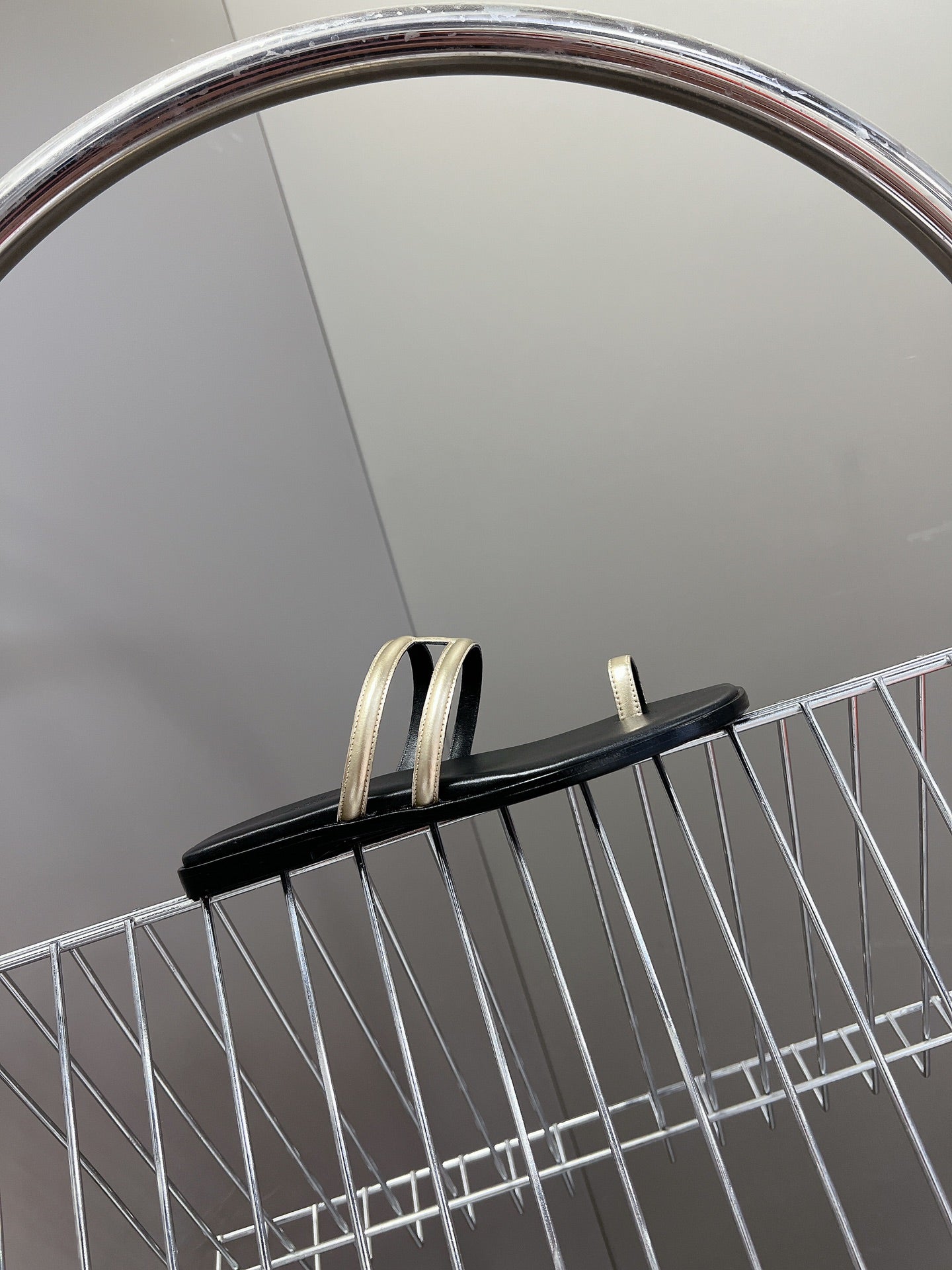 Georgia Sandals Gold Black Calfskin、mysite、Cacoeks