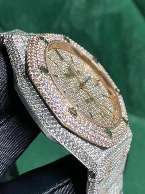 Audemars Piguet Royal Oak Selfwinding 15400SR.OO.1220SR.01 Iced Out Replica-fasswatch