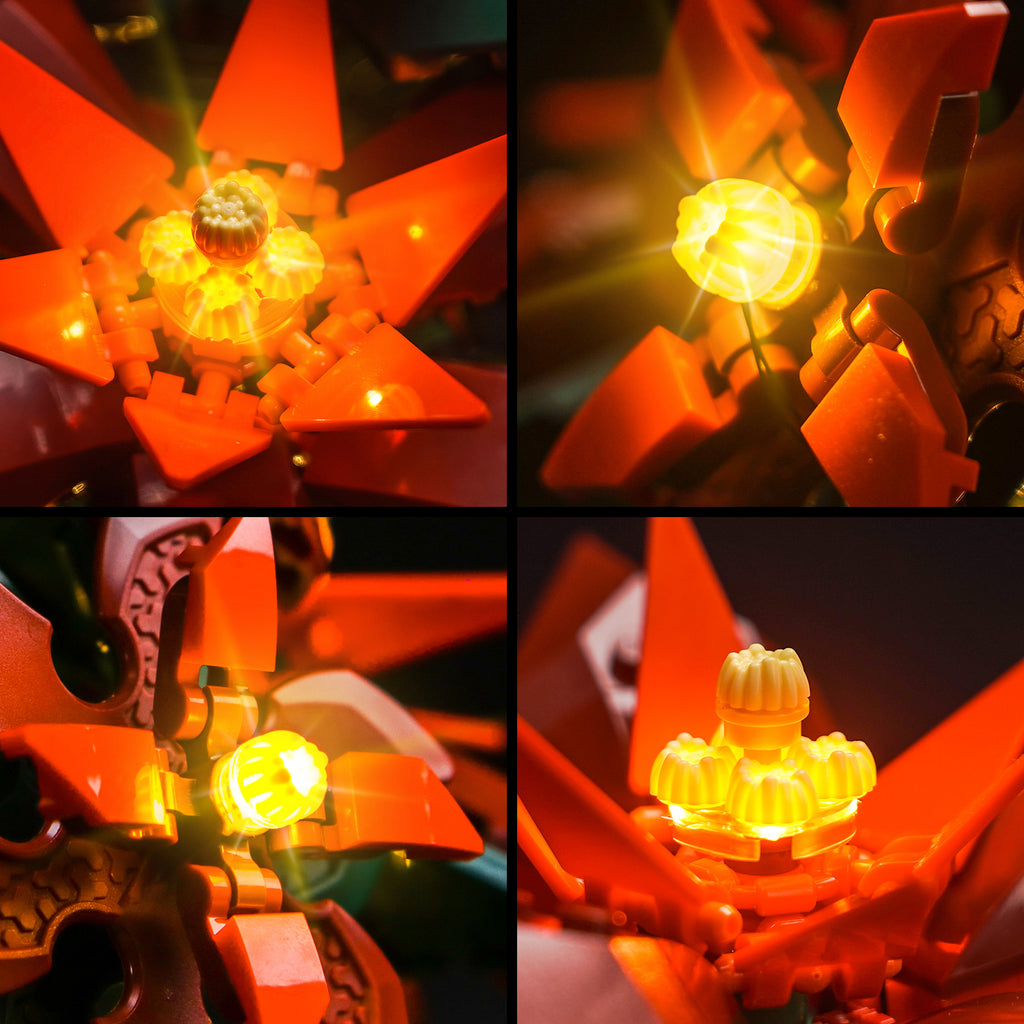 BrickBling Light Kit for LEGO Icons Poinsettia 10370