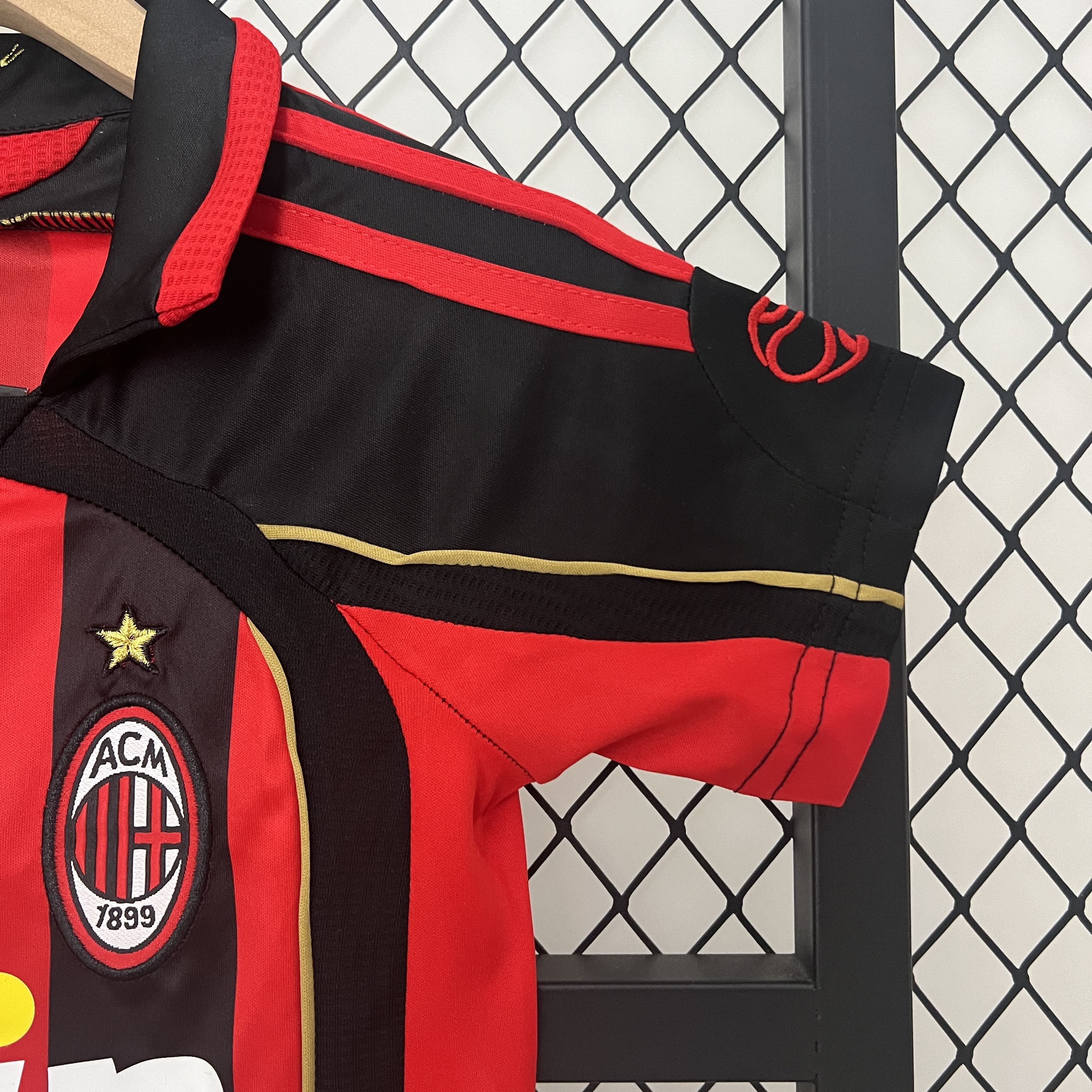 foot-Retro AC Milan 2006-07 Home Stadium Kids Kit