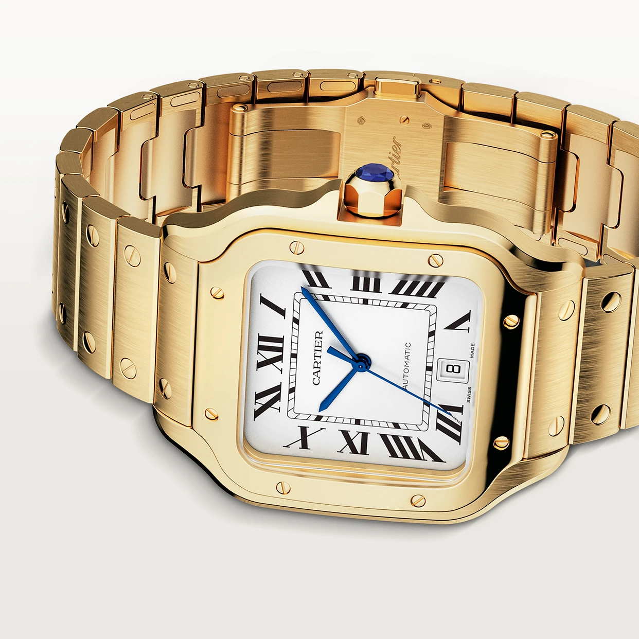 Super Clone 1:1 CARTIER SANTOS Large Model Gold WGSA0029 Replica-fasswatch
