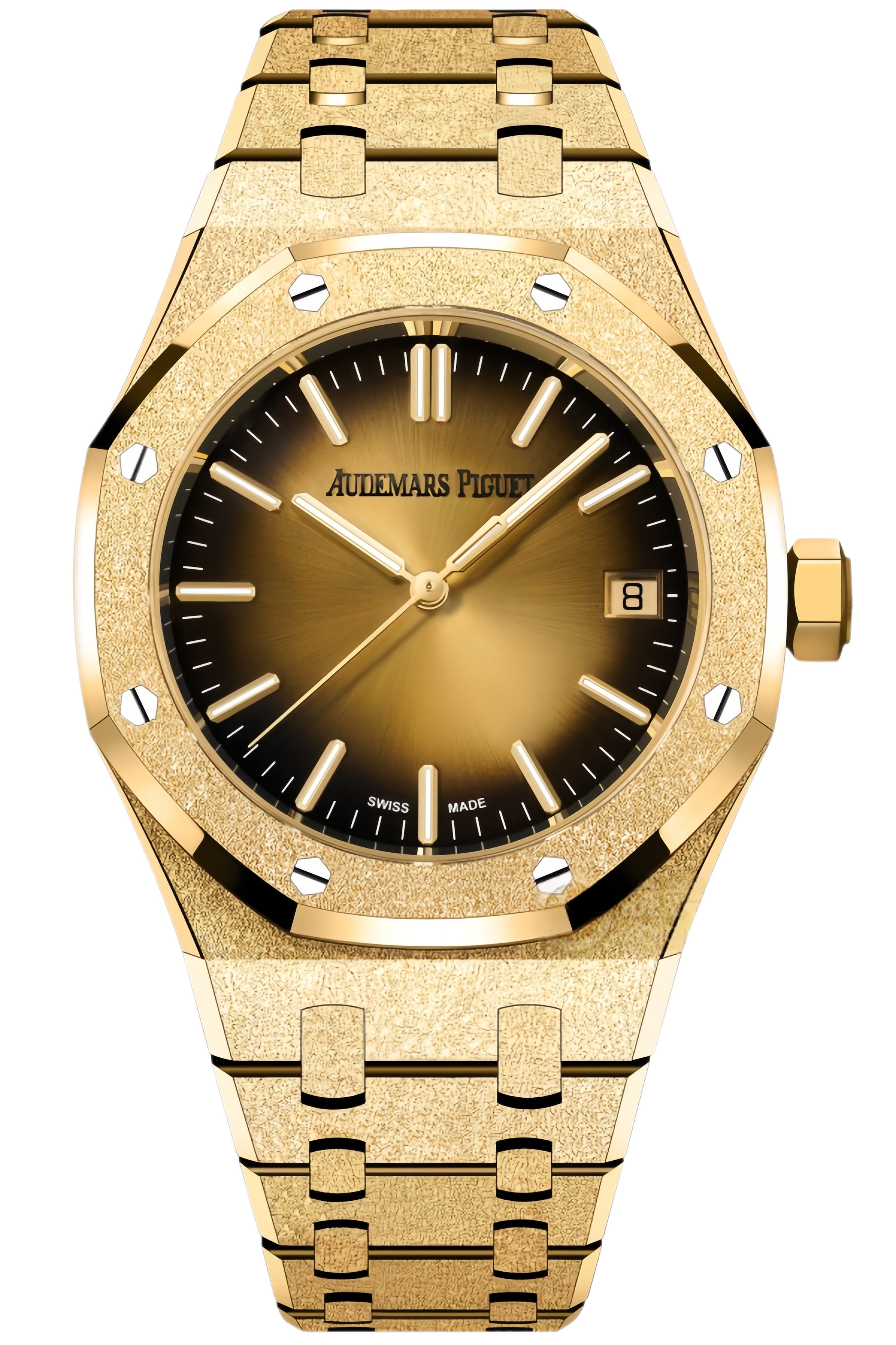Audemars Piguet Royal Oak Ref. 15550BA.GG.1356BA.01 Super Clone Watch – 37mm Yellow Gold Case Grey Dial Swiss Replica