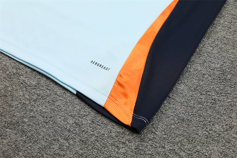 ManixJersey.com | Real Madrid 24-25 Long Sleeve Training Set - Blue & Orange -Customize Name, Number and Patch | Worldwide Shipping