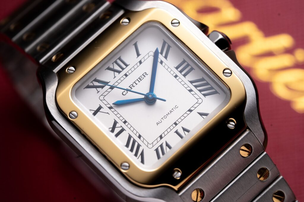 Đồng Hồ Cartier Santos Replica 11 Nữ Màu Demi Nhà Máy BV 35 (9)