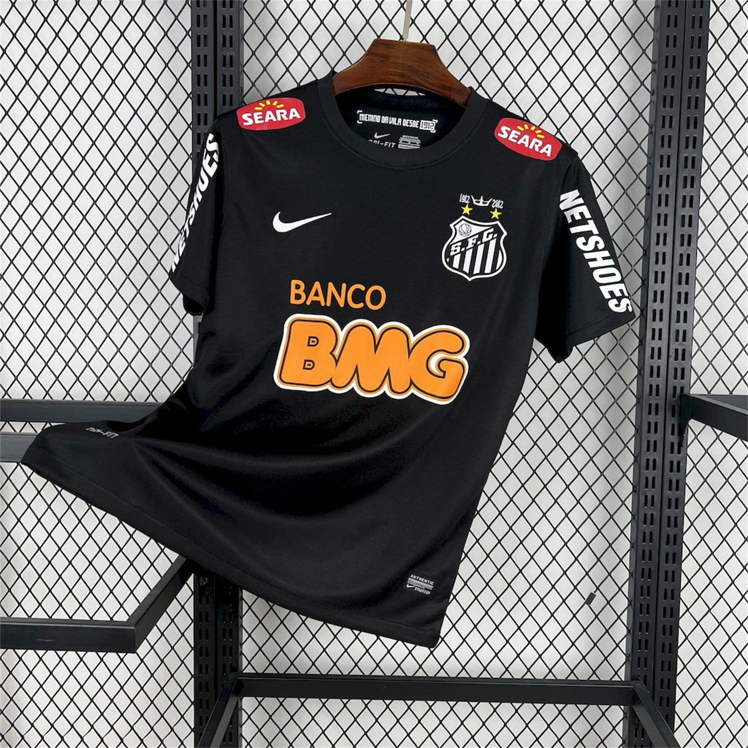 Funinjersey-Retro Santos 2011-12 Black Jersey