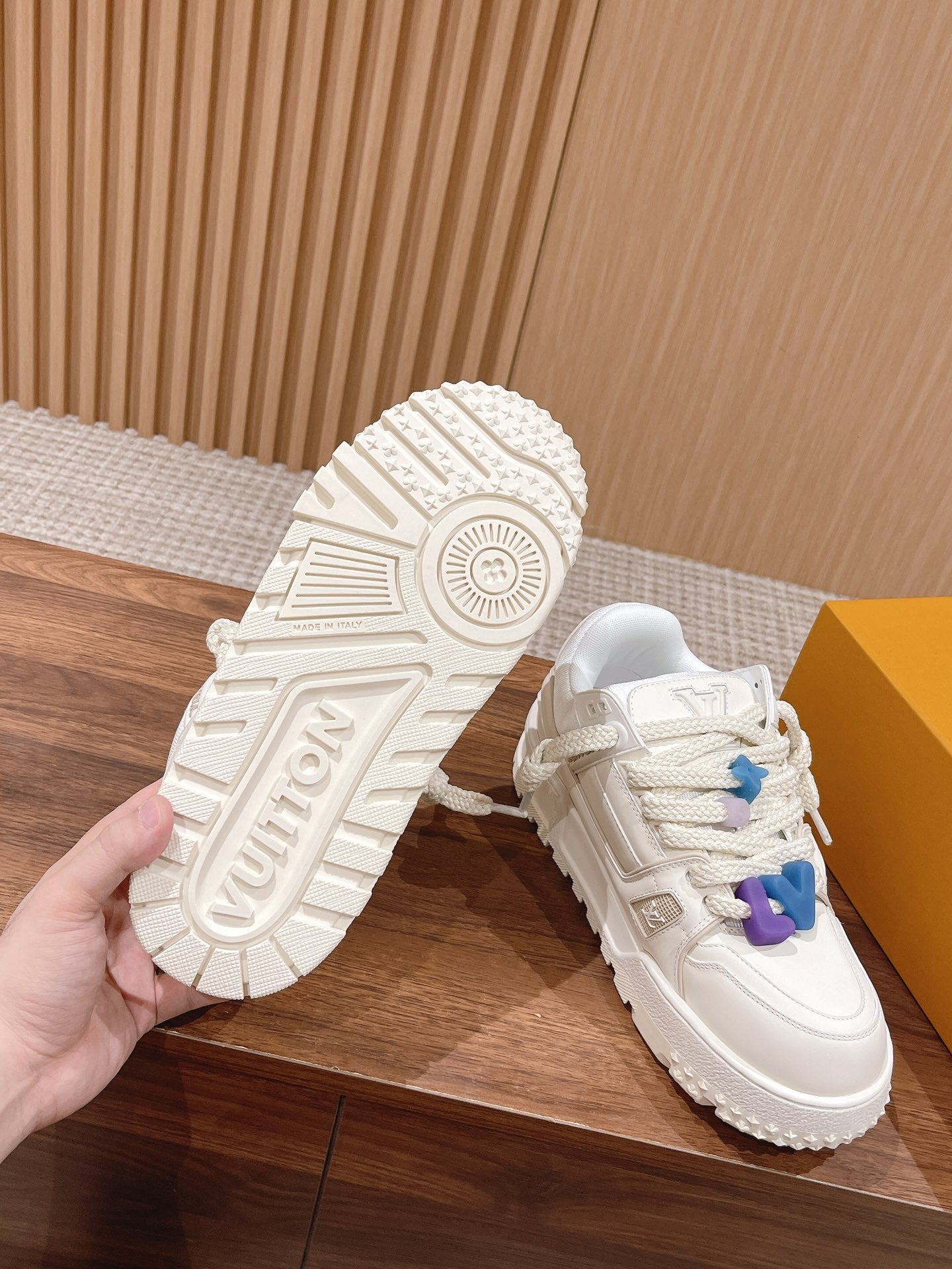 LV Trainer Maxi Sneaker White Calfskin、mysite、Cacoeks
