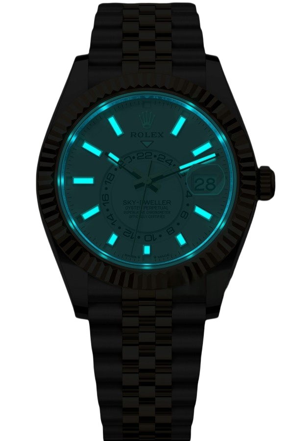 Rolex Sky-Dweller White Dial Super Clone Swiss Replica Watch Jubilee Bracelet Ref M336933-0006 Swiss 9002 Movement