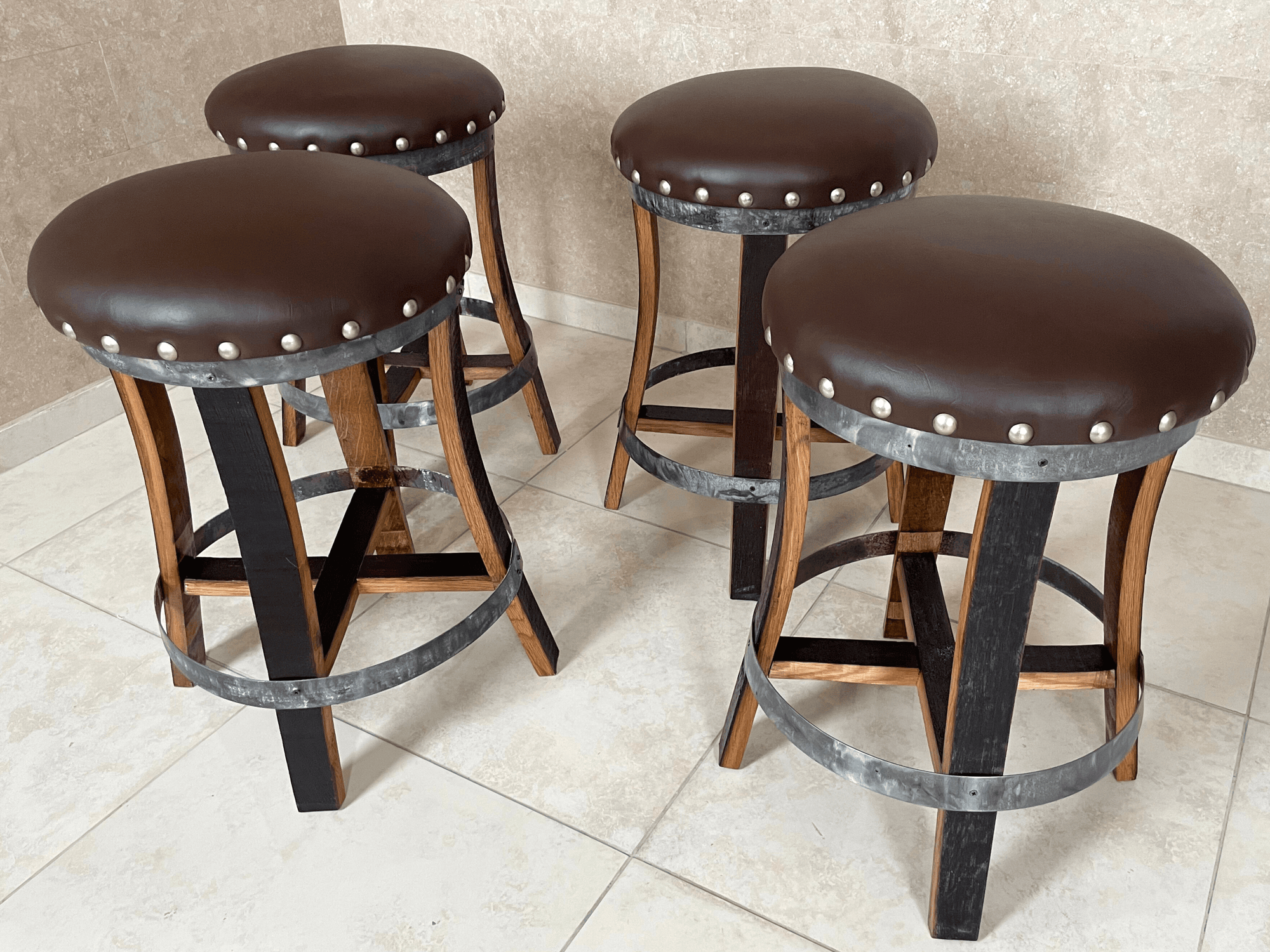 Barrel Stave Bar Stool Brown - Oak Wood Wine Barrels. wine barrel coffee table barrel glass top wine barrel glass top whiskey barrel glass top bourbon barrel glass top barrel coffee table barrel wine rack wine barrel table whiskey barrel whiskey barrel table wine barrel handma
