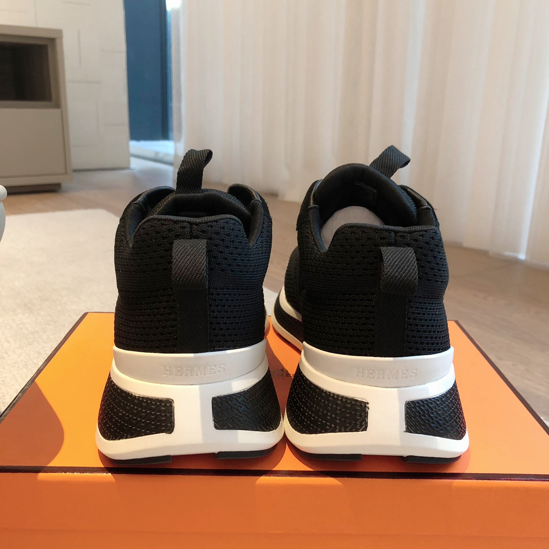 HEROS SNEAKER IN BLACK BREATHABLE MESH FABRIC、mysite、Cacoeks
