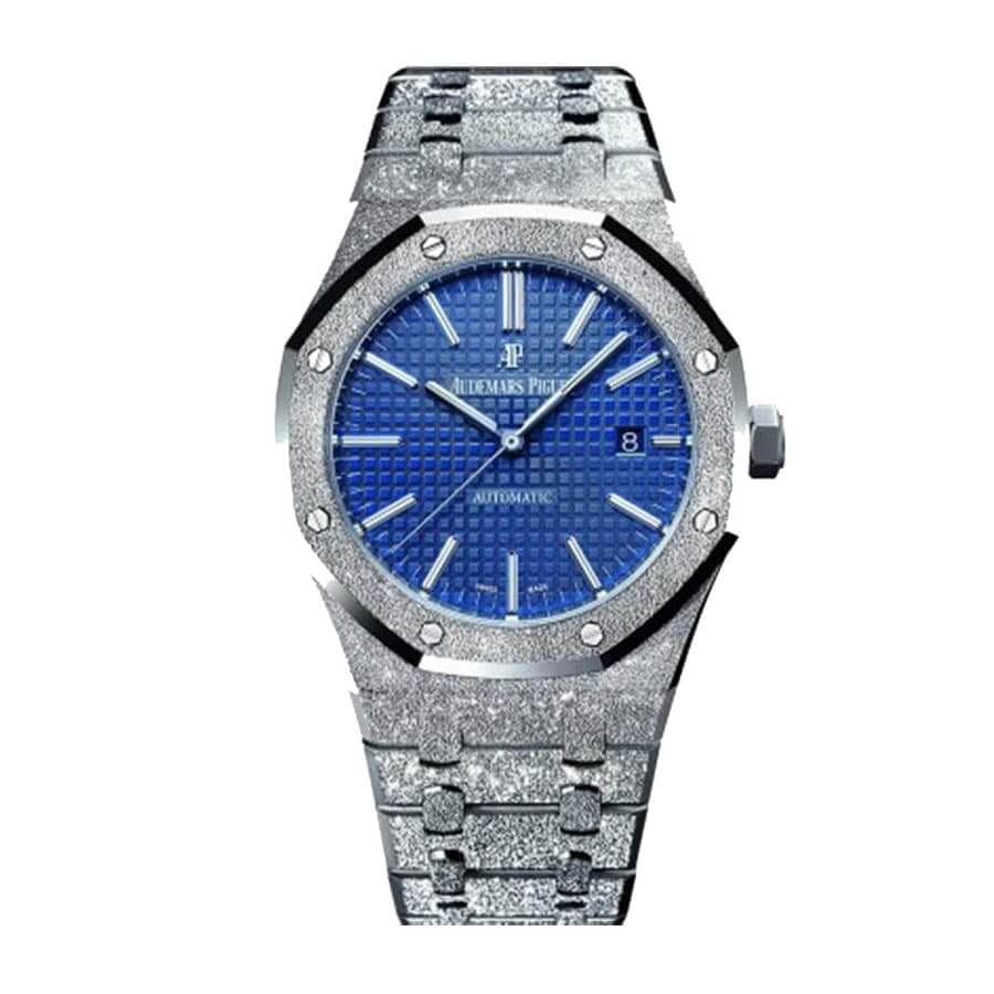 audemars piguet royal oak frosted gold blue dial automatic 15410bc replica