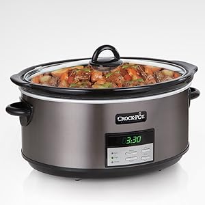 Crock-Pot Black Stainless Collection Programmable Slow Cooker