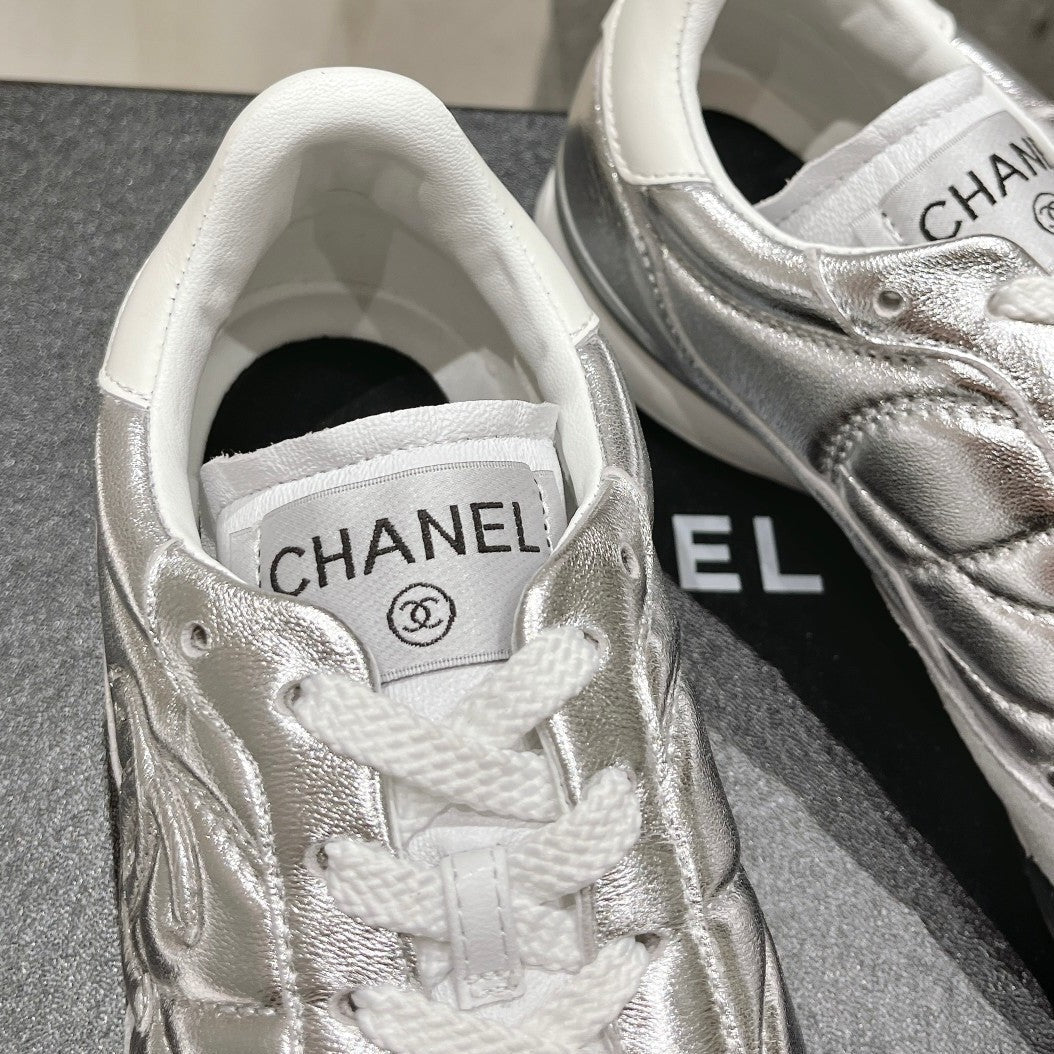 Double C New Quilted Panda Shoes Silver Sheepskin、mysite、Cacoeks