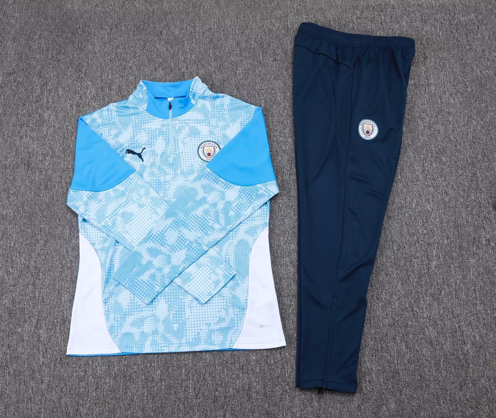 2025/2026 Manchester City Half-Pull Training Suit Blue Football Shirt 1:1 Thai Quality Set:football jersey mysite: unitedjerseyfootball 邓江浪:football