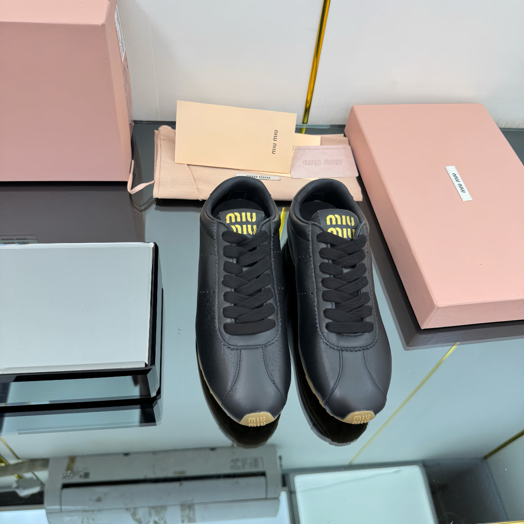 PLUME NAPPA SNEAKERS IN BLACK CALFSKIN、mysite、Cacoeks