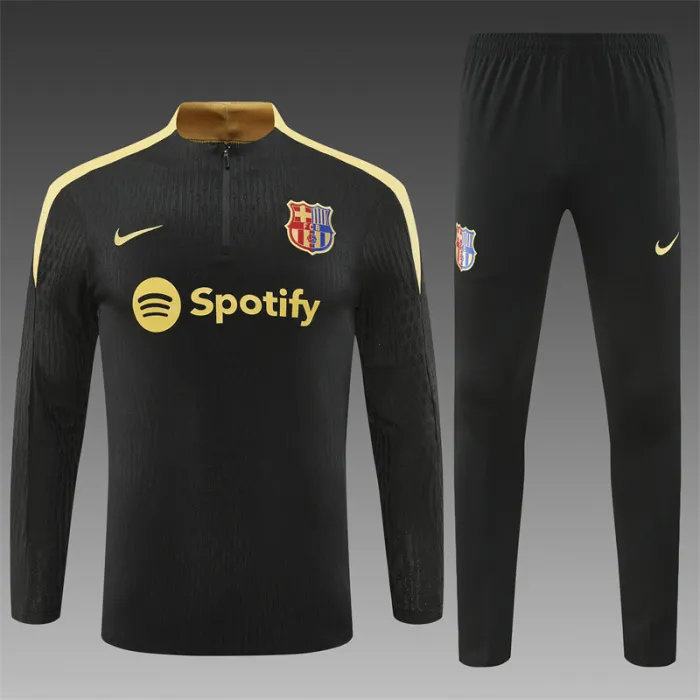 2024/2025 Barcelona half-training suit black with gold jersey set:football jersey mysite: unitedjerseyfootball 邓江浪:football