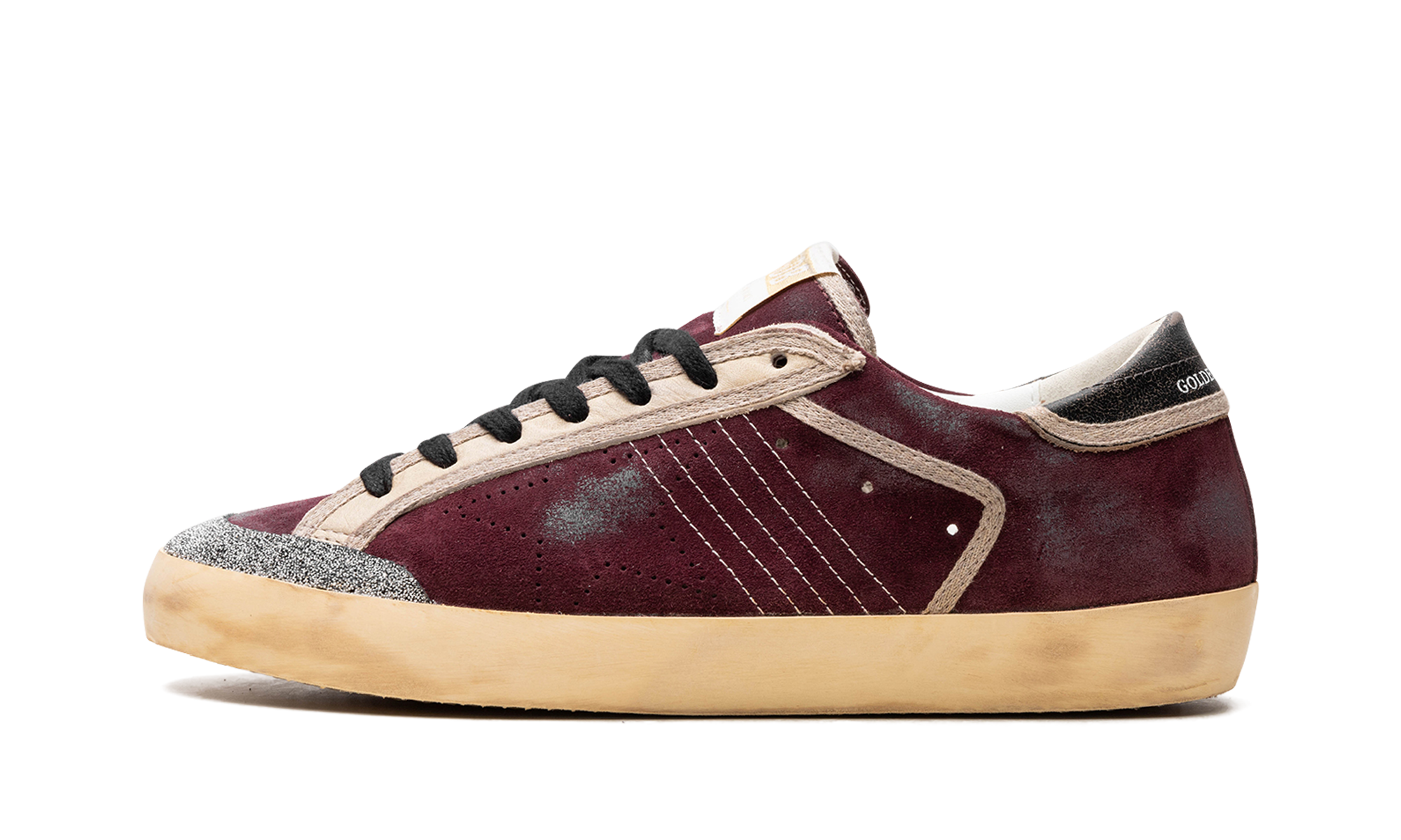SUPER-STAR PENSTAR SUEDE UPPER CRYSTAL PENSTAR SKATE STAR VINTAGE LEATHER HEEL SIGNATURE FOXING "WINE RED BLACK"、mysite、Cacoeks