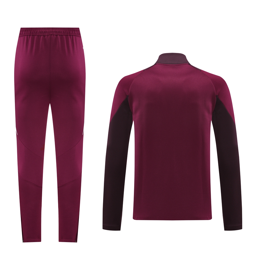 ManixJersey.com | Bayern Munich 24-25 Jacket Training Tracksuit - Claret Red -Customize Name, Number and Patch | Worldwide Shipping