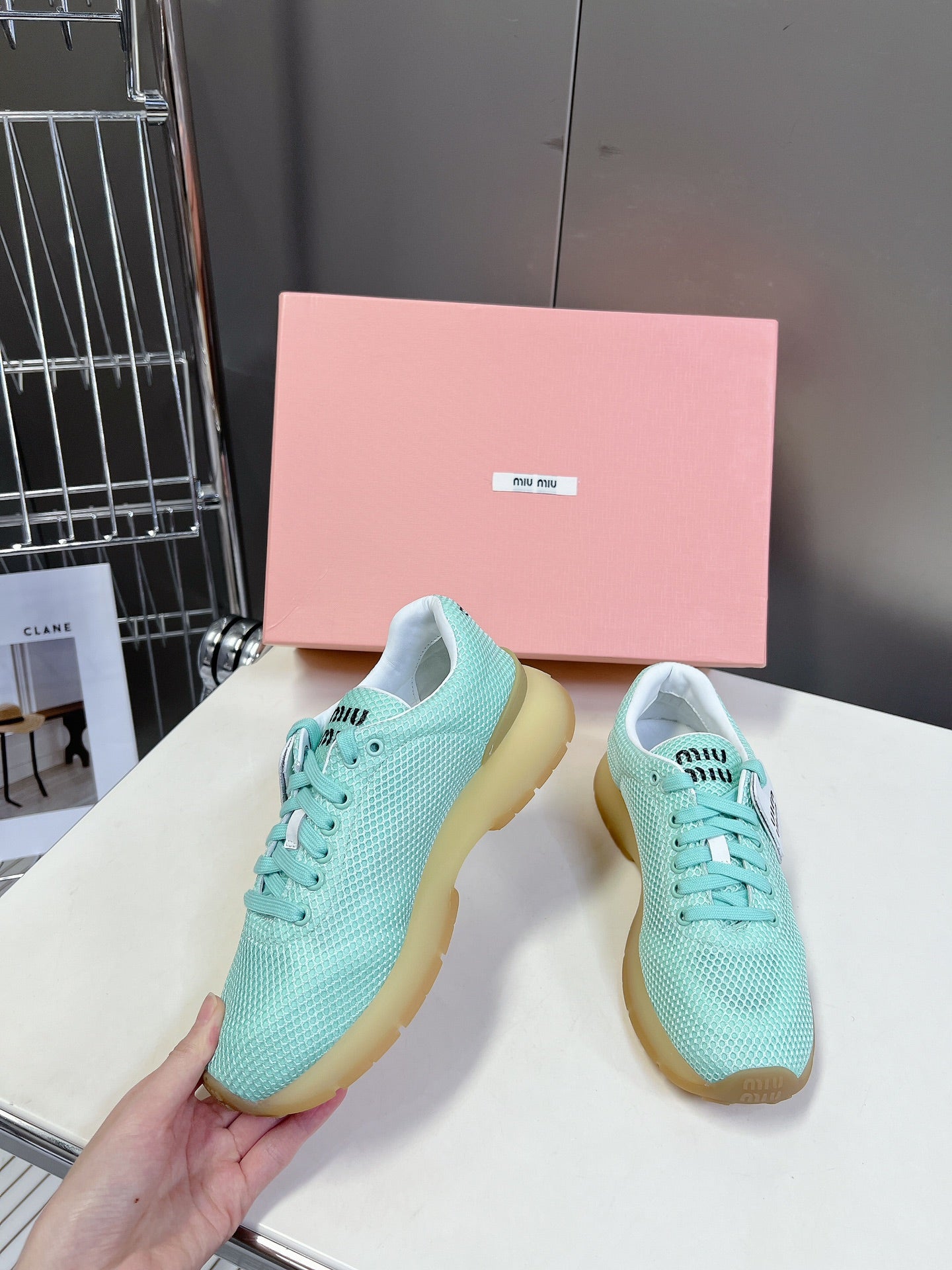 BASIC SNEAKERS IN TURQUOISE MESH、mysite、Cacoeks