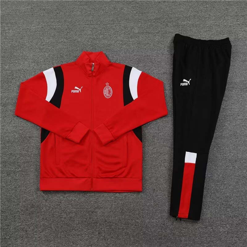 2023/2024 AC Milan Long Zipped Jacket Red Soccer Jersey 1:1 Thai Quality Set:football jersey mysite: unitedjerseyfootball 邓江浪:football