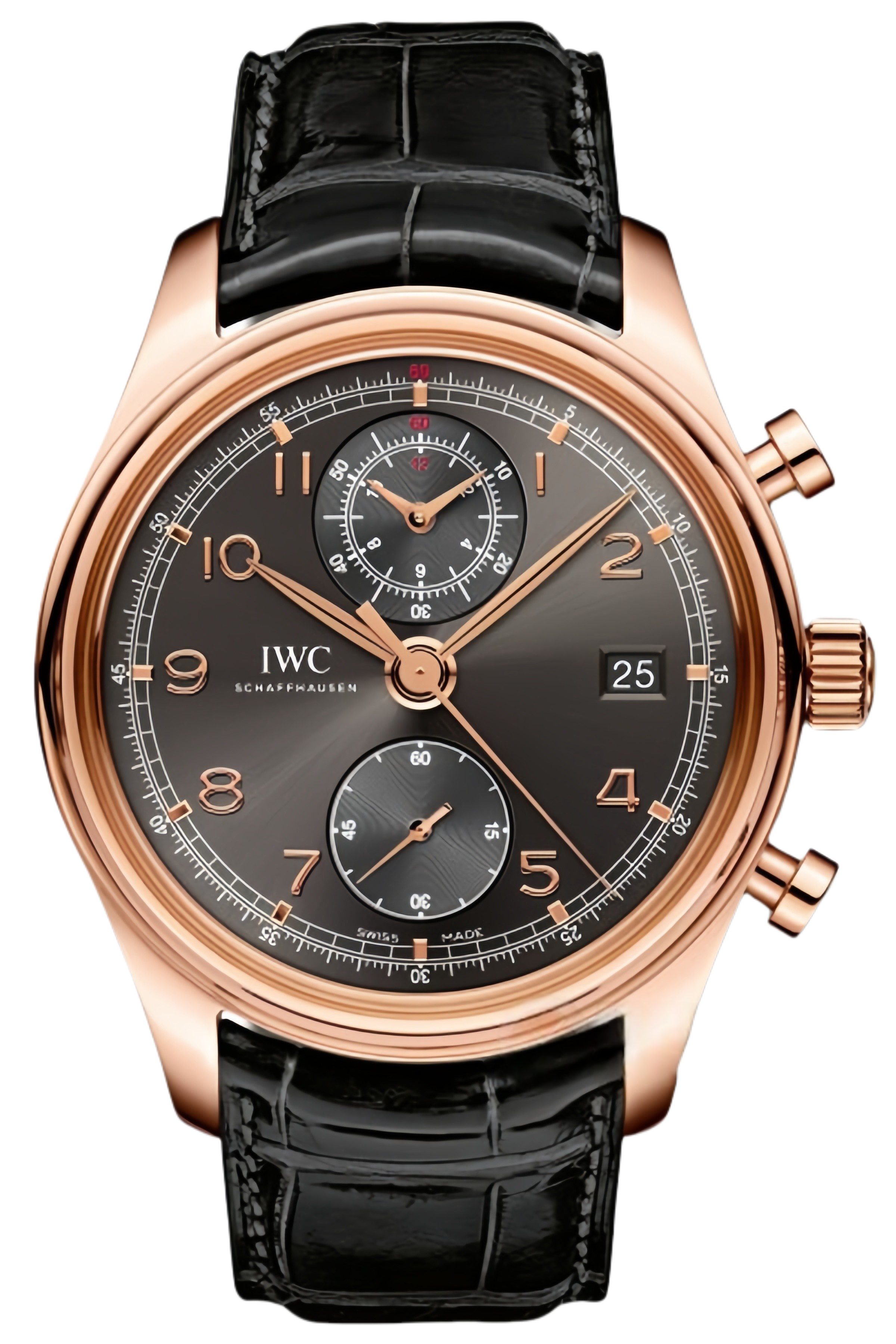 IWC Portugieser Ref. IW390405 Super Clone Watch – Rose Gold Silver Dial Chronograph Classic Fake Replica