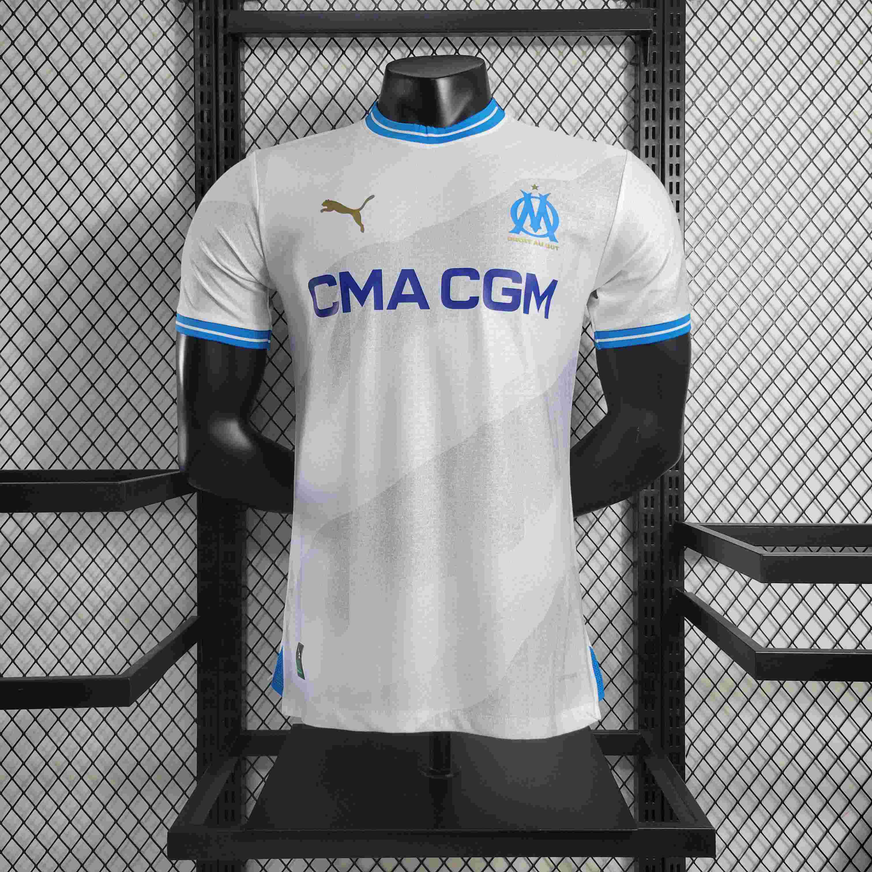 2023/2024 Player Version Olympique de Marseille Home-mysite Custom Football Kit- Nextkits