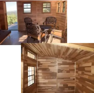 Interior wall kit for the cabana garden shed with sliding door 12x8