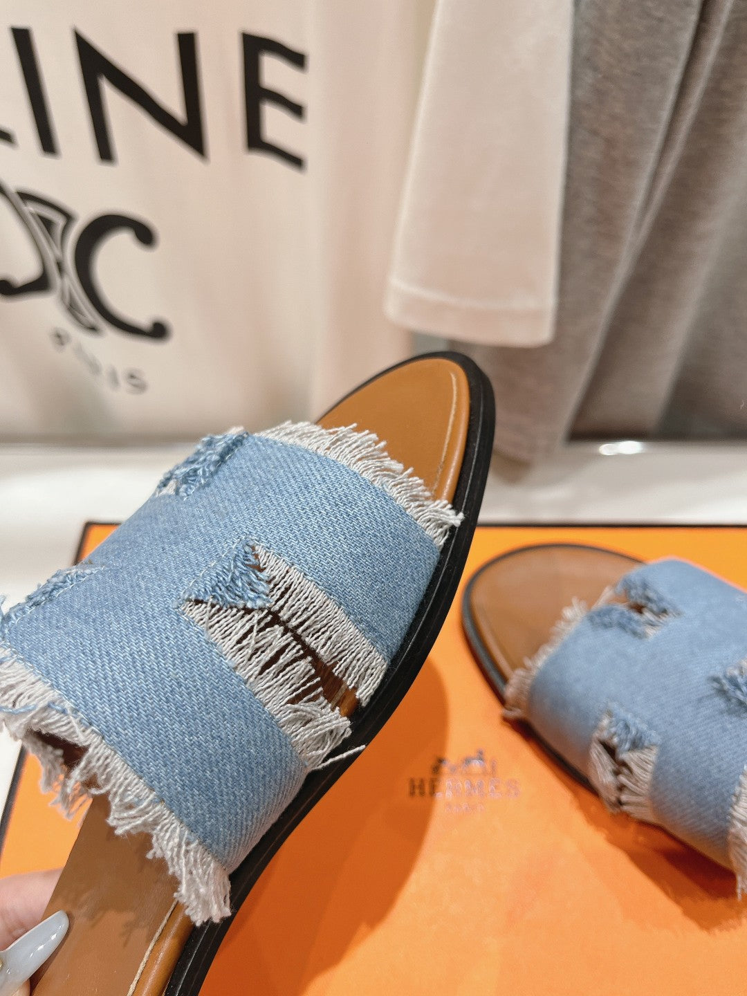 SANTORINI SANDAL BLEU CLAIR LAMBSKIN、mysite、Cacoeks