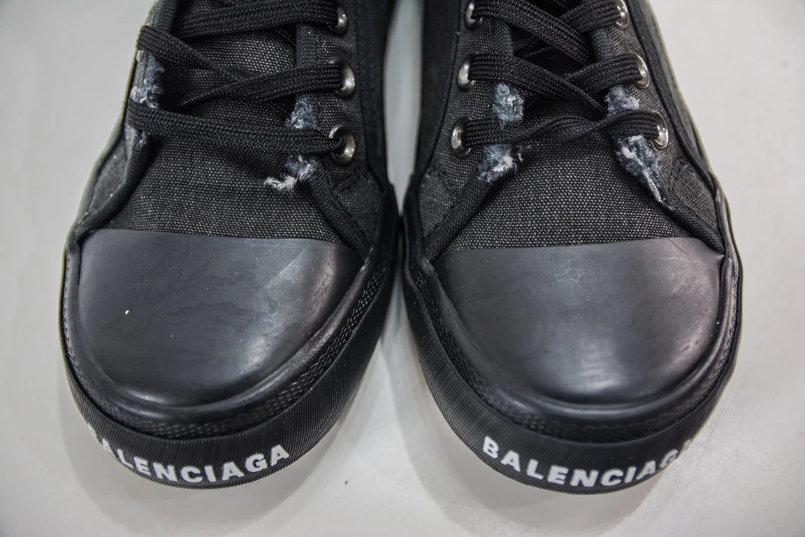 Balenciaga Paris High Top Sneaker in Black Destroyed、mysite、Cacoeks