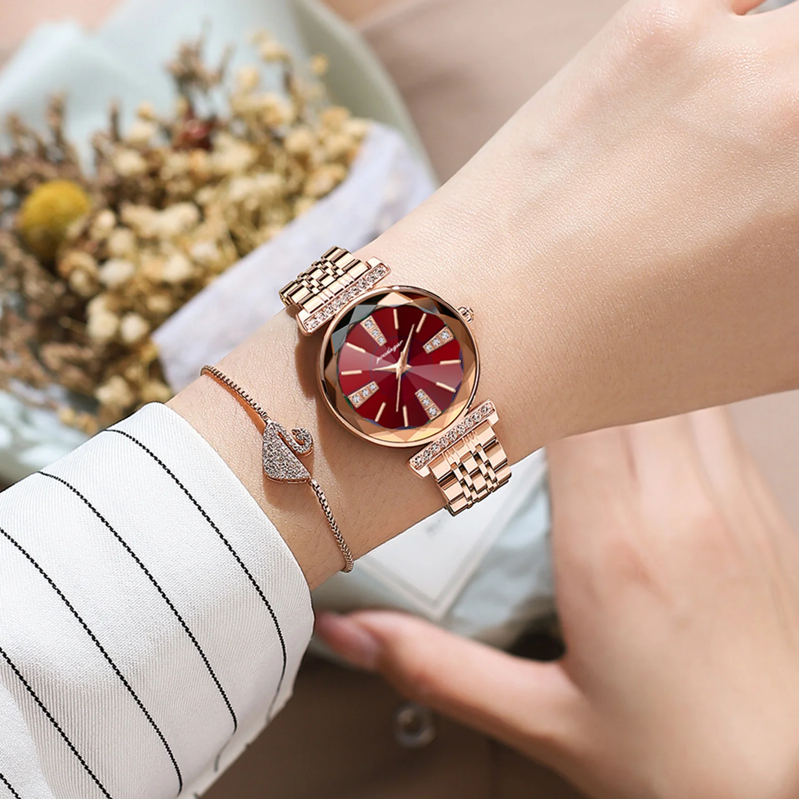 POEDAGAR Luxury Ladies Watches High Quality Waterproof Stainless Steel Women Quartz Watch For Women Reloj Mujer Dress WristWatch