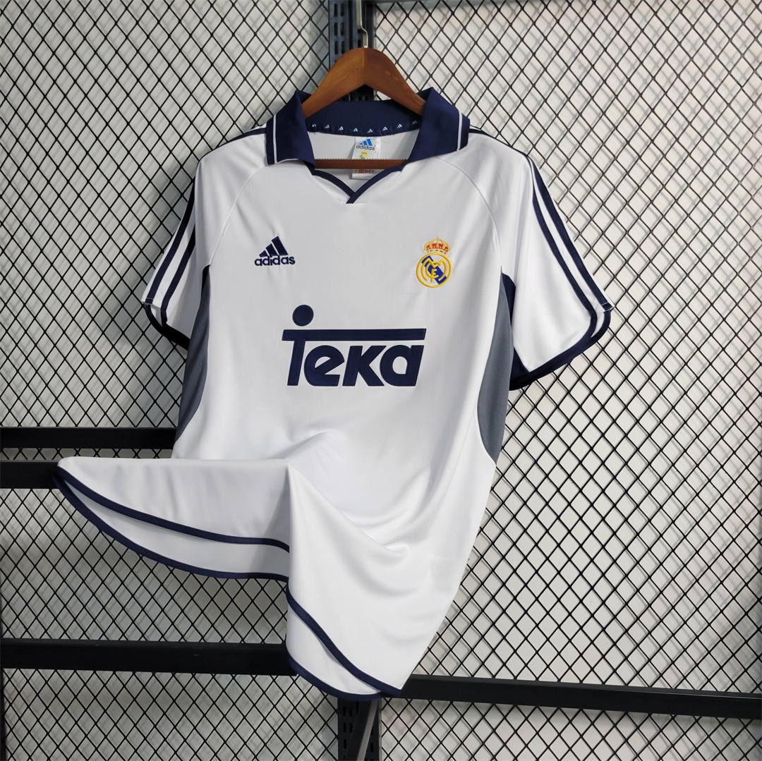 JerseysGala.com | Retro Real Madrid 00-01 Home Stadium Jersey -Customize Name, Number and Patch | Worldwide Shipping