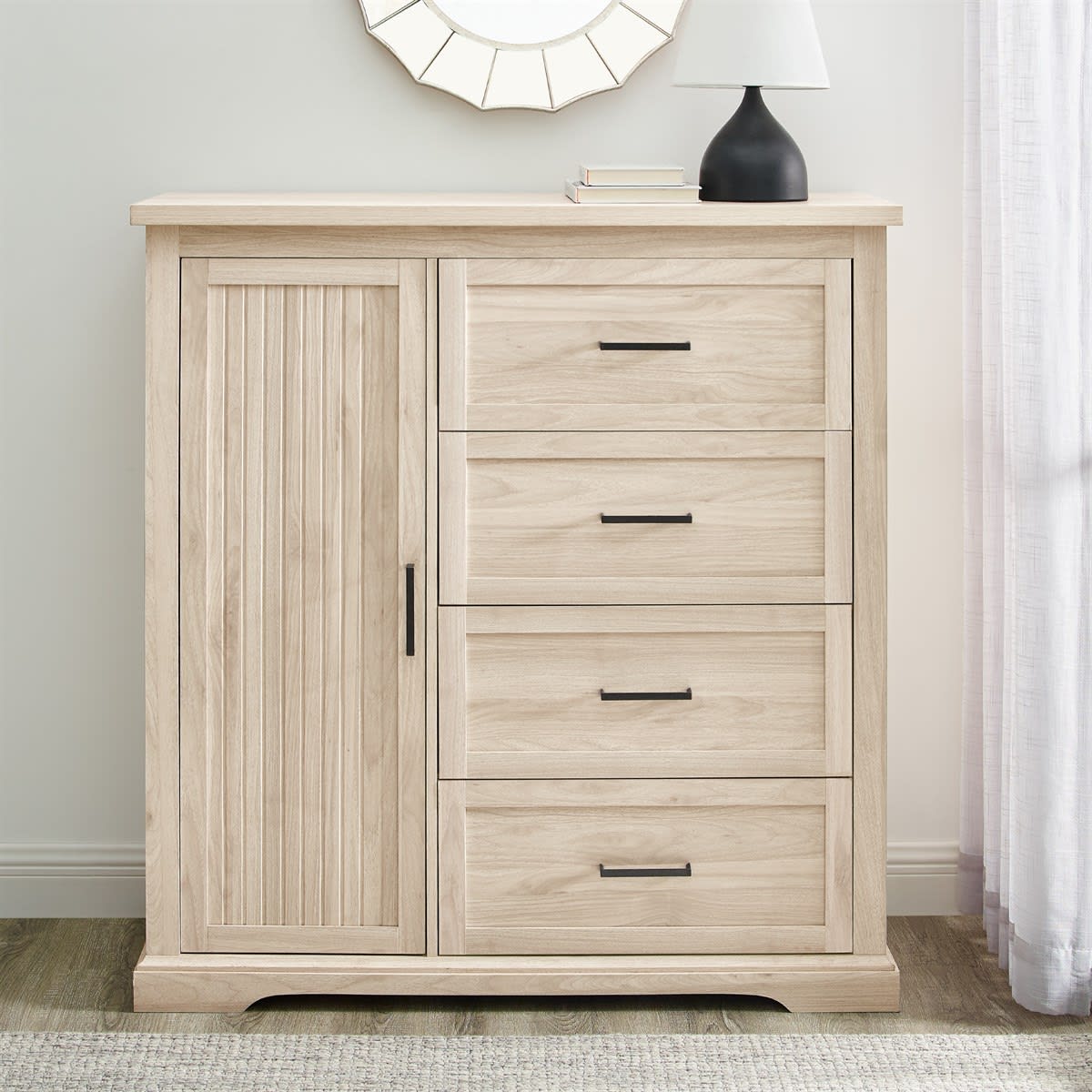 45" 4 Drawer Grooved Wardrobe