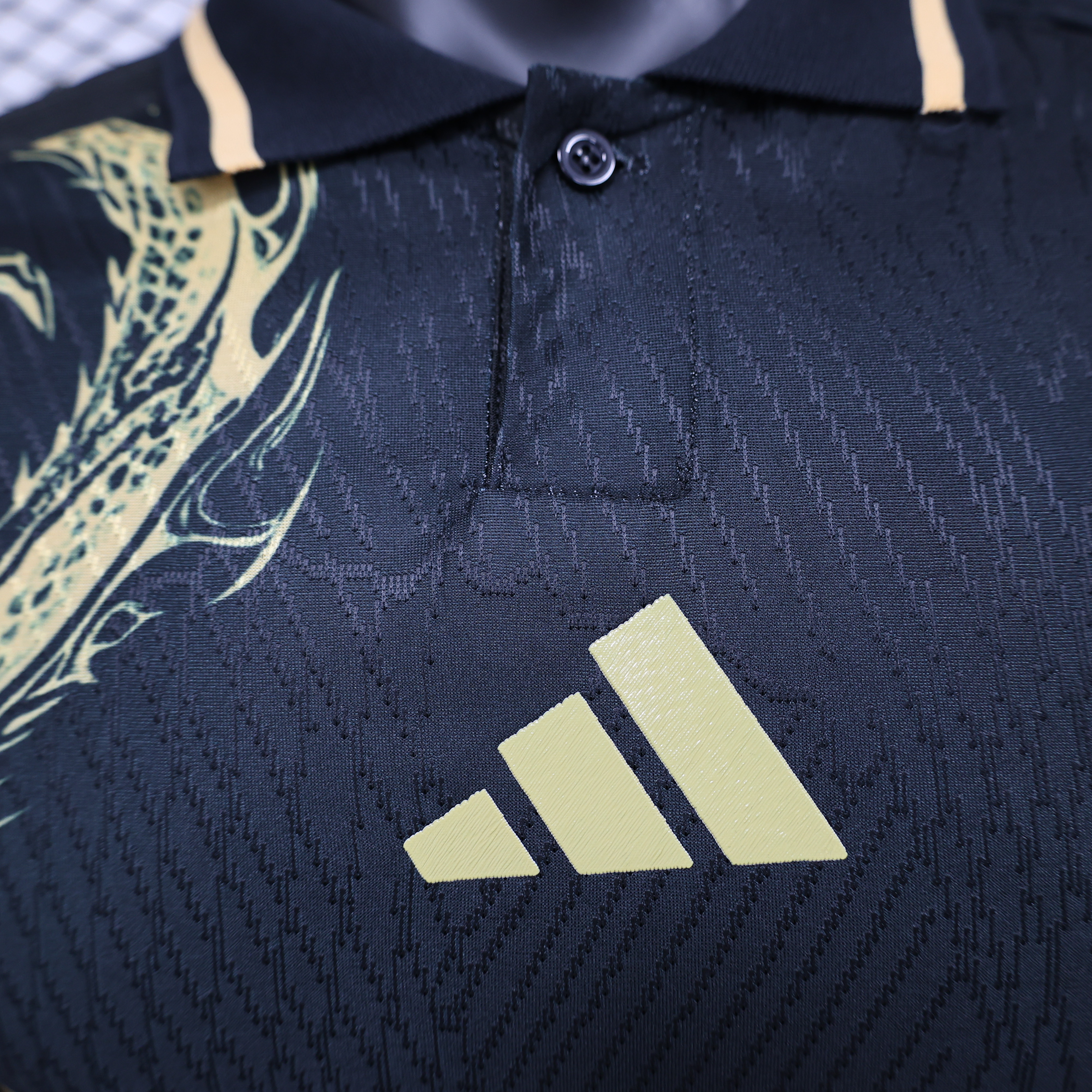 Higojerseys-Real Madrid 24-25 Black & Golden Loong Special Edition Jersey - Player Version