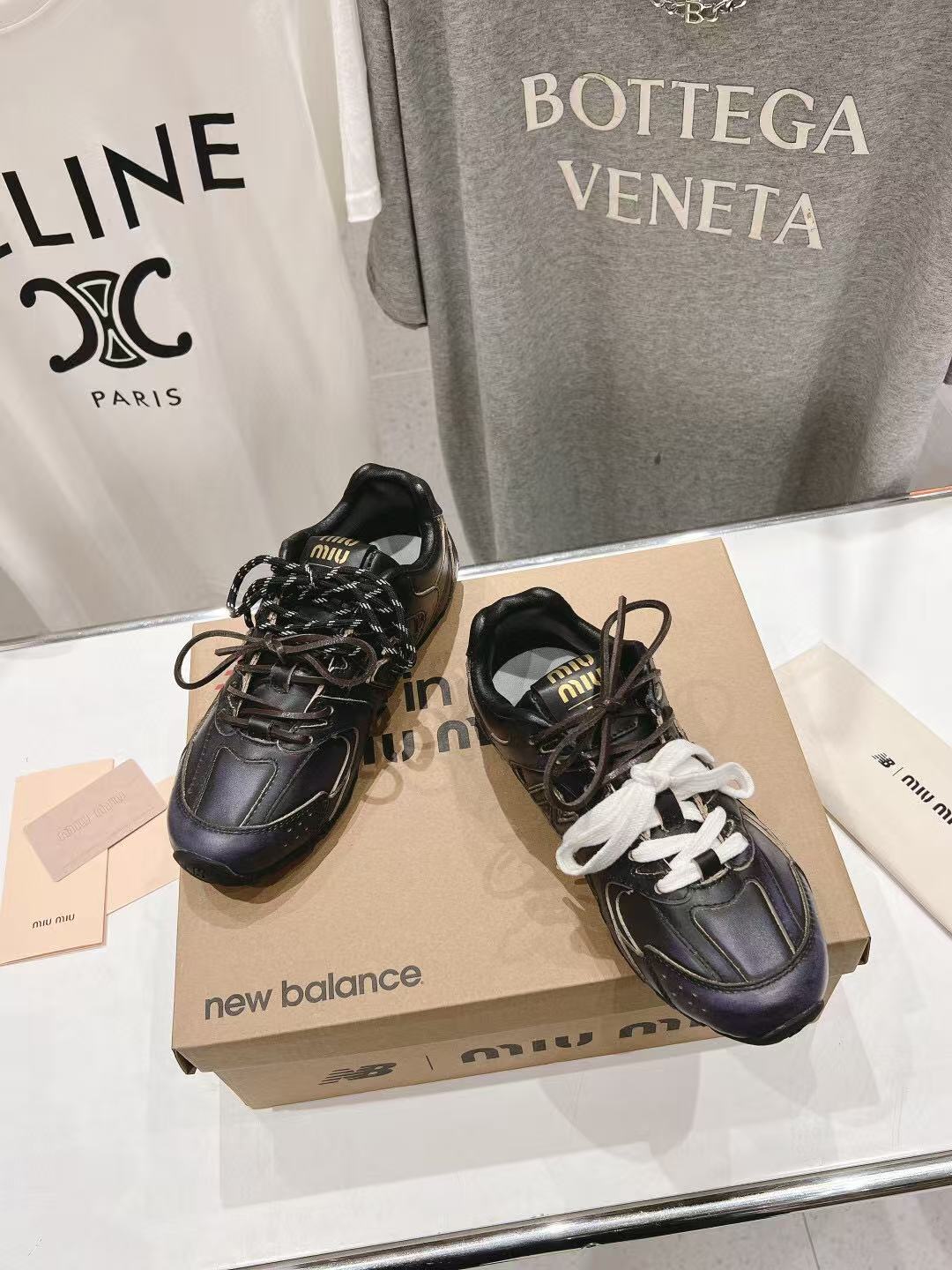 NBxMIU SNEAKER 530 IN BLACK CALFSKIN、mysite、Cacoeks