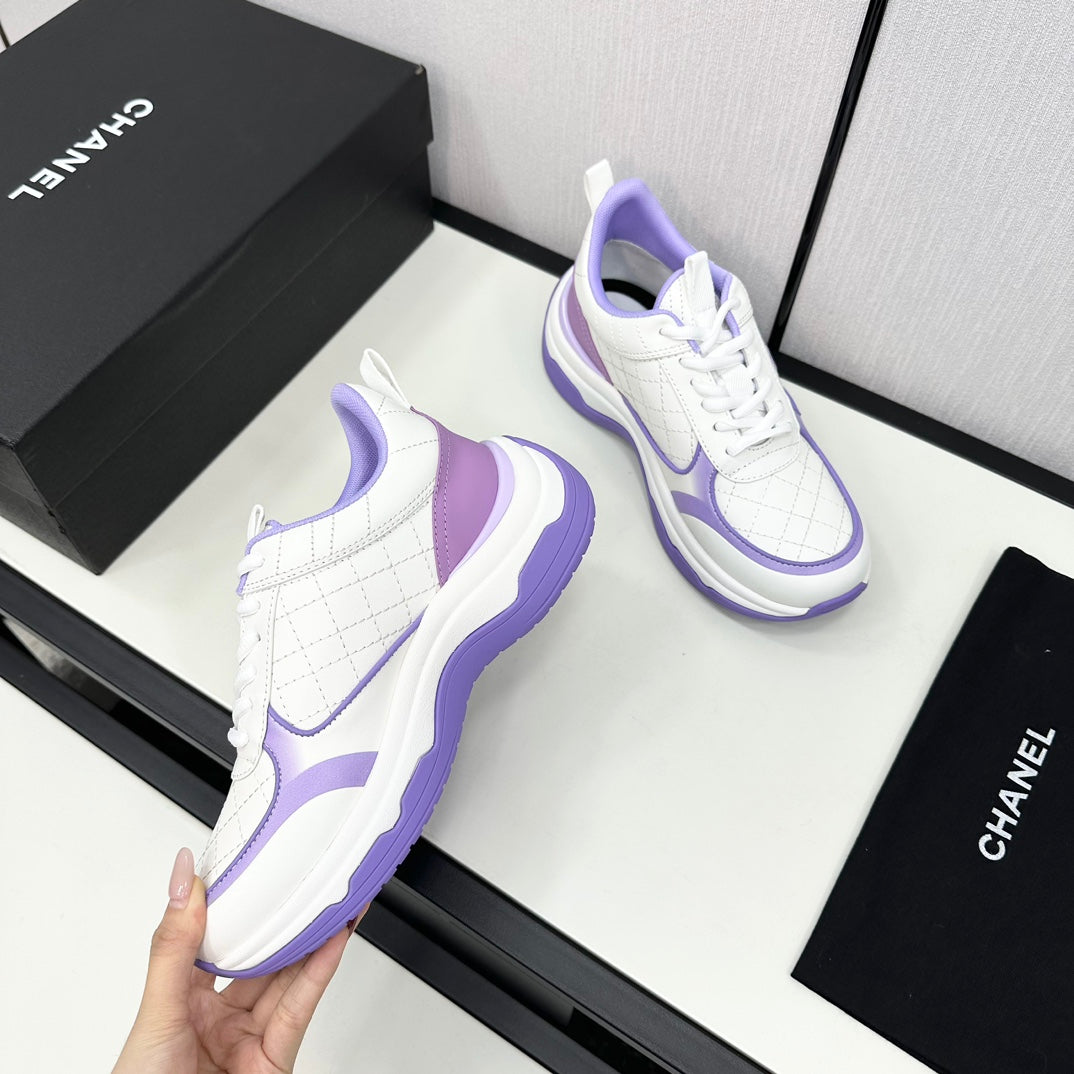 CC SNEAKER IN WHITE MIX IRIS PURPLE EMBROIDERED LAMBSKIN、mysite、Cacoeks