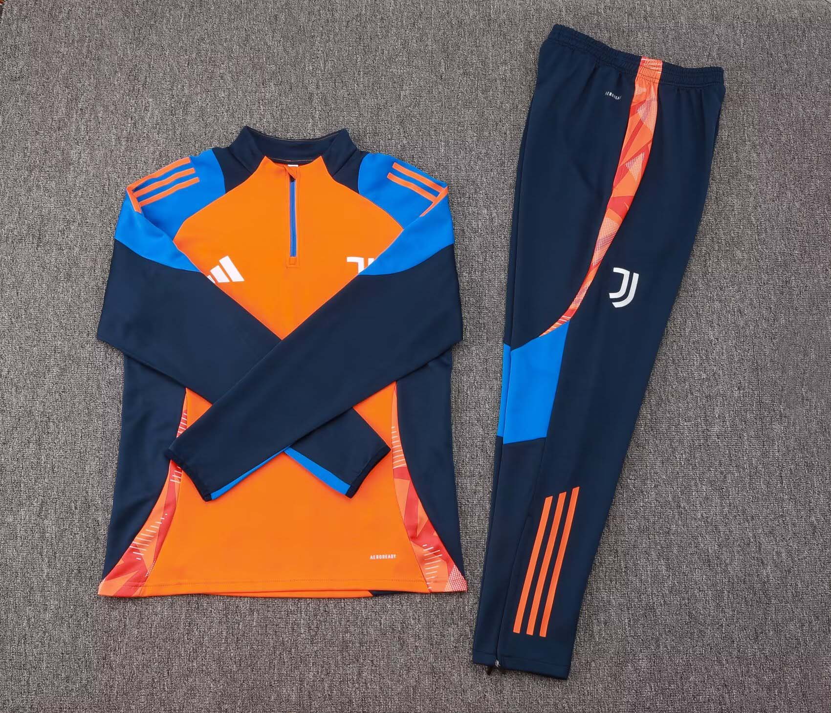2024/2025 Juventus Half-Pull Training Suit Orange Football Shirt 1:1 Thai Quality Set:football jersey mysite: unitedjerseyfootball 邓江浪:football