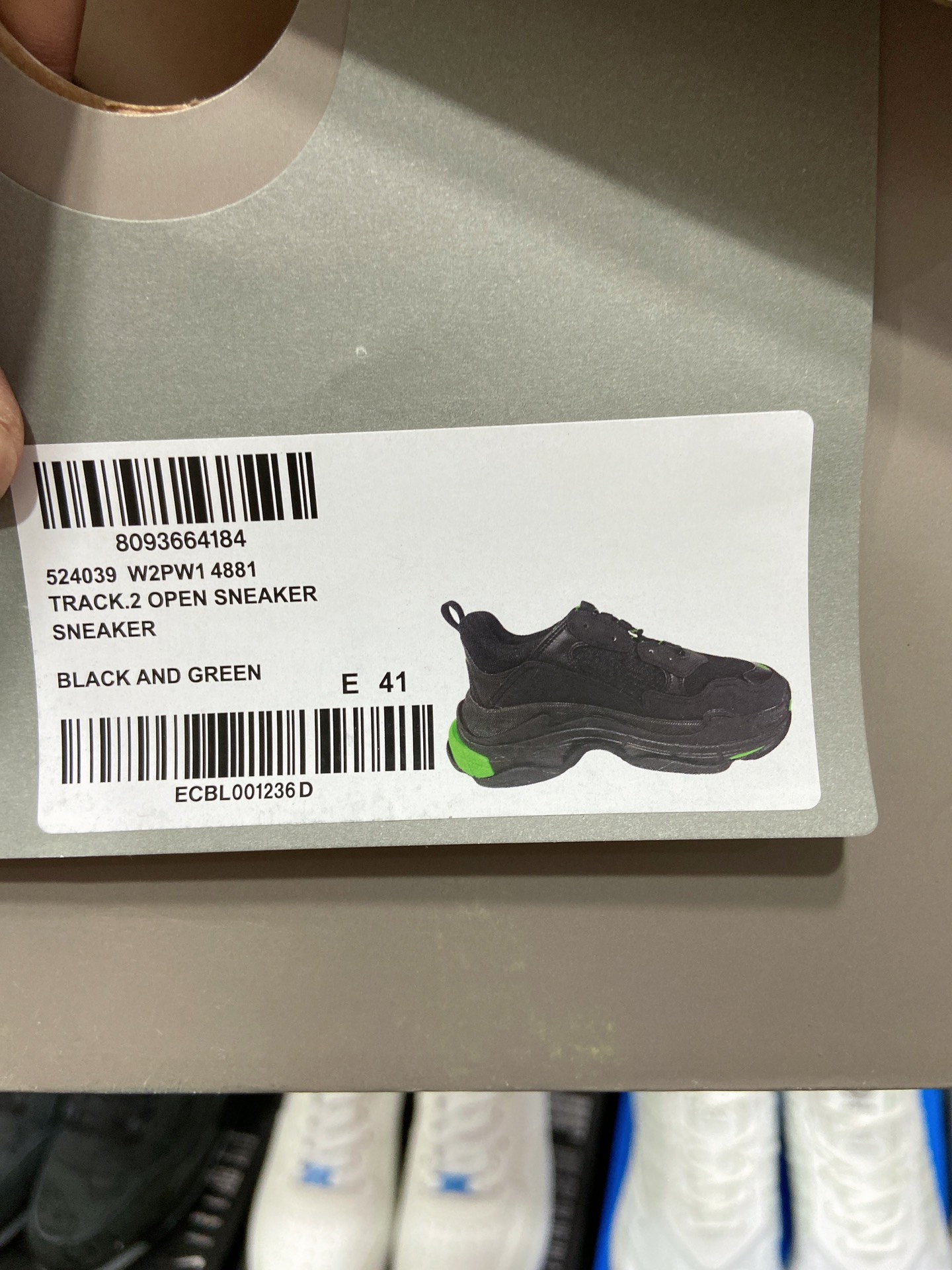 Balenciaga Triple S Sneaker in Black Glow Green、mysite、Cacoeks