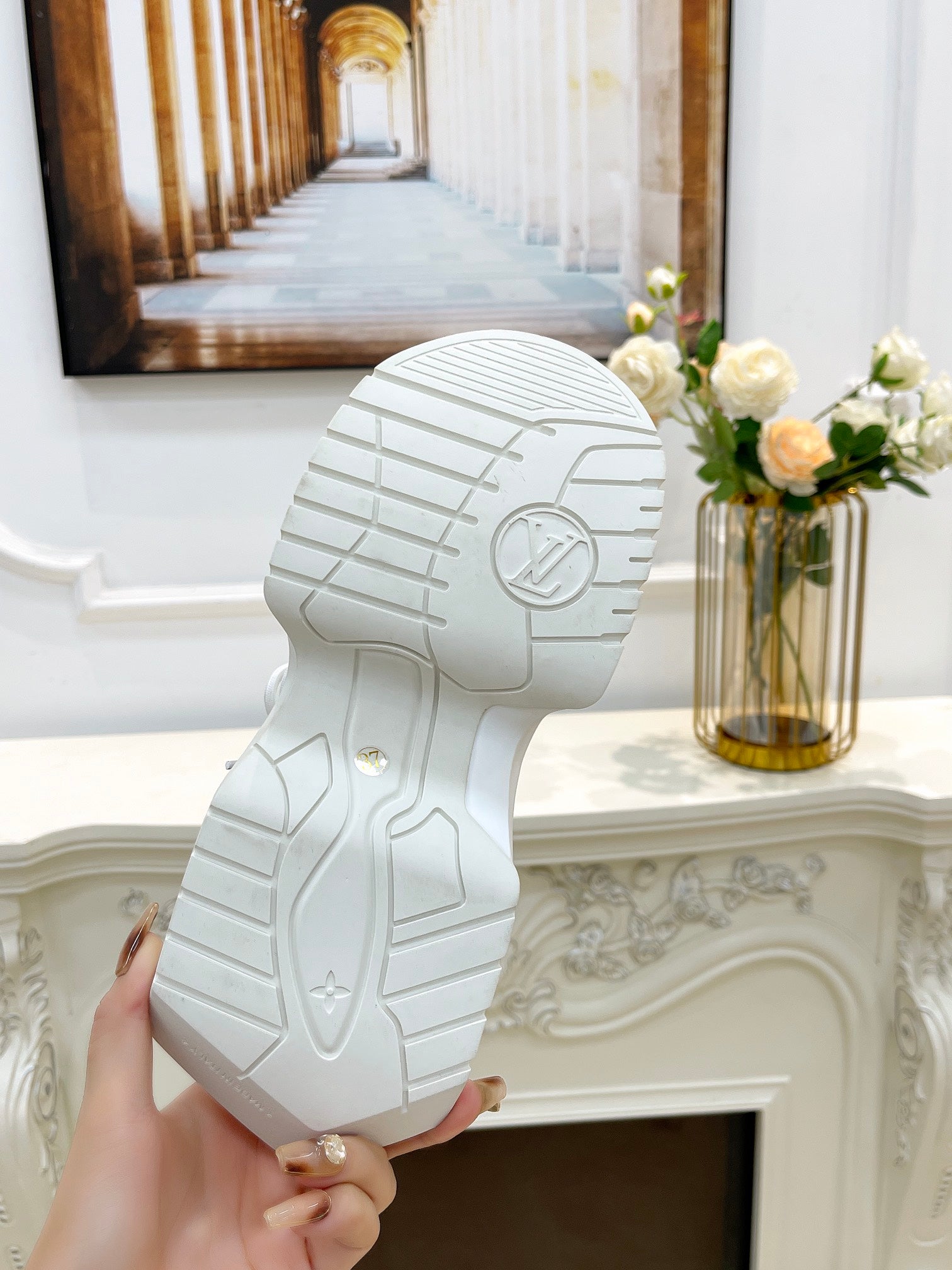 LV ARCHLIGHT 2.0 PLATFORM SNEAKER IN WHITE MIX DOVE GRAY MIX OF MATERIALS、mysite、Cacoeks