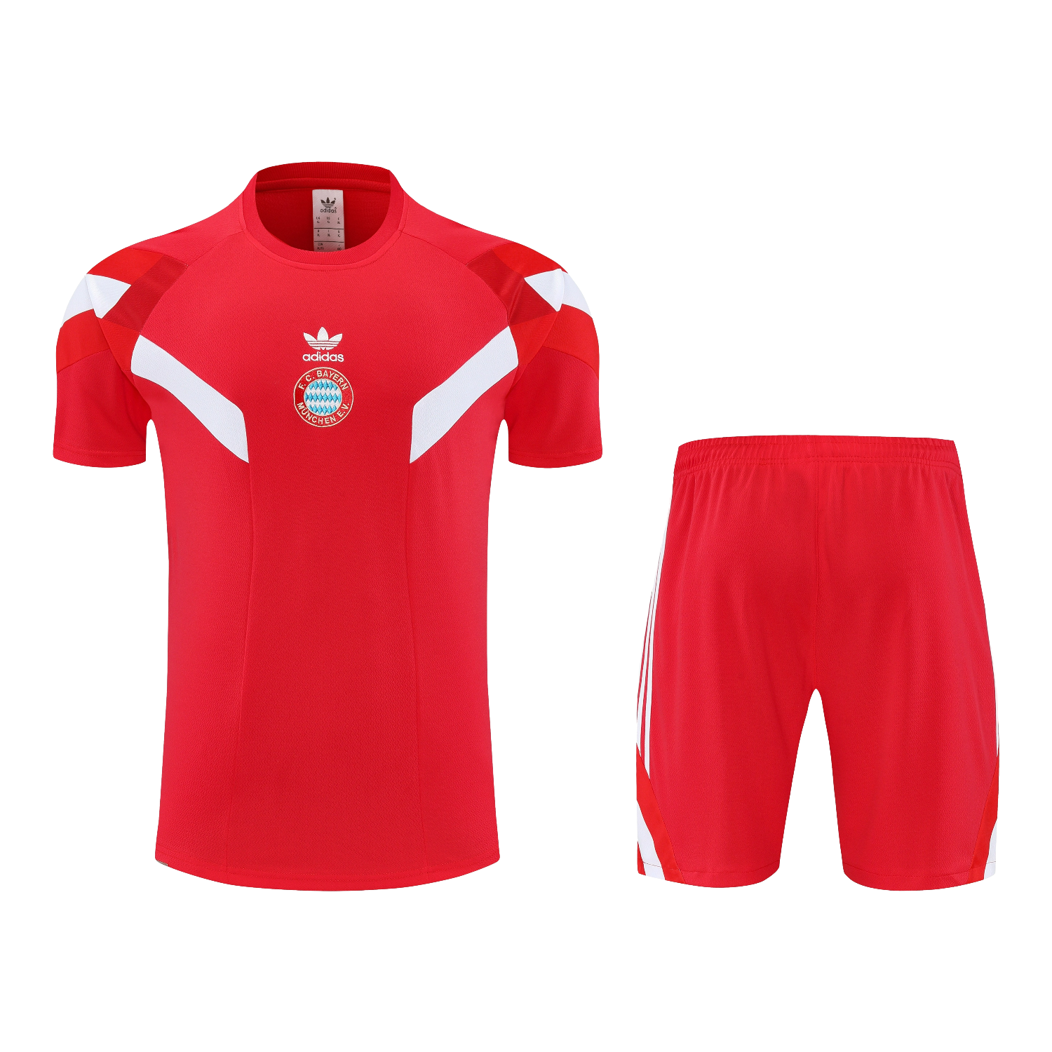 foot-Bayern Munich 25-26 Short-Sleeve Training Set - Red Top & Red Shorts