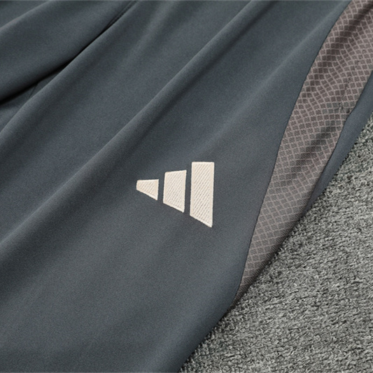 JerseysGala.com | Real Madrid 24-25 Long Sleeve Training Set - Deep Grey -Customize Name, Number and Patch | Worldwide Shipping