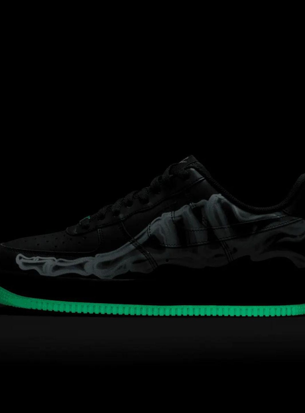 Nike Air Force 1 Low Black Skeleton Halloween (2019)、NIKE、Cacoeks