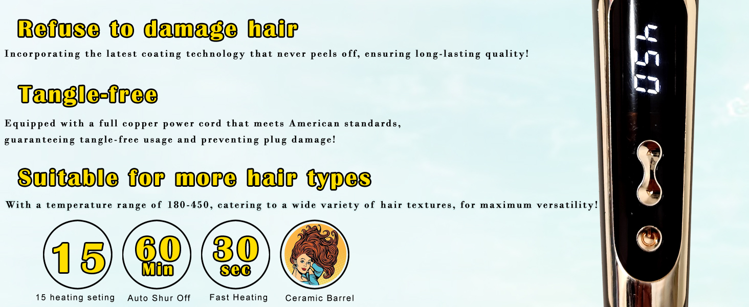 curling iron 1 inch,1 inch curling iron,extra long barrel curling iron,curling irons for women