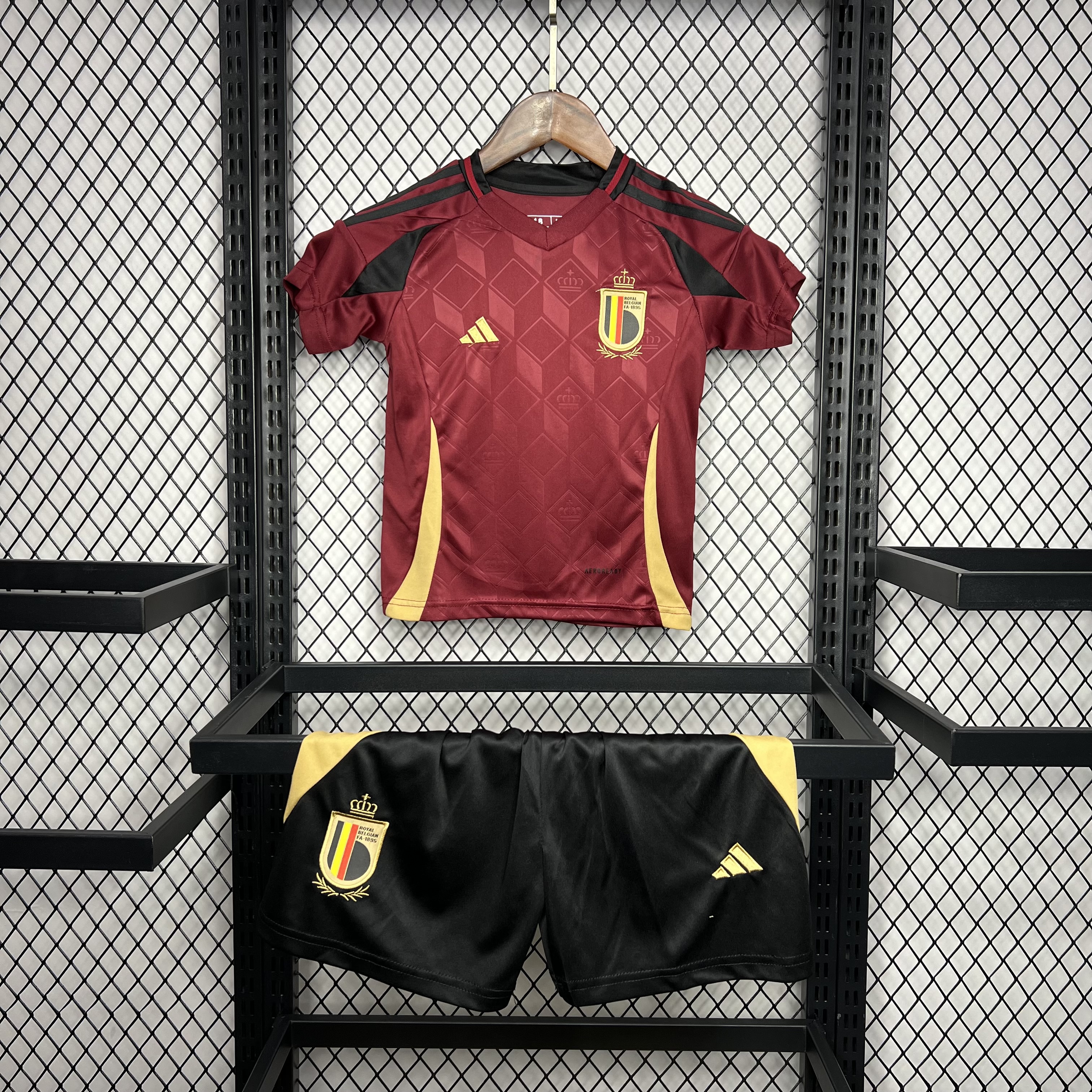 Higojerseys-Belgium 2024 Home Stadium Kids Kit