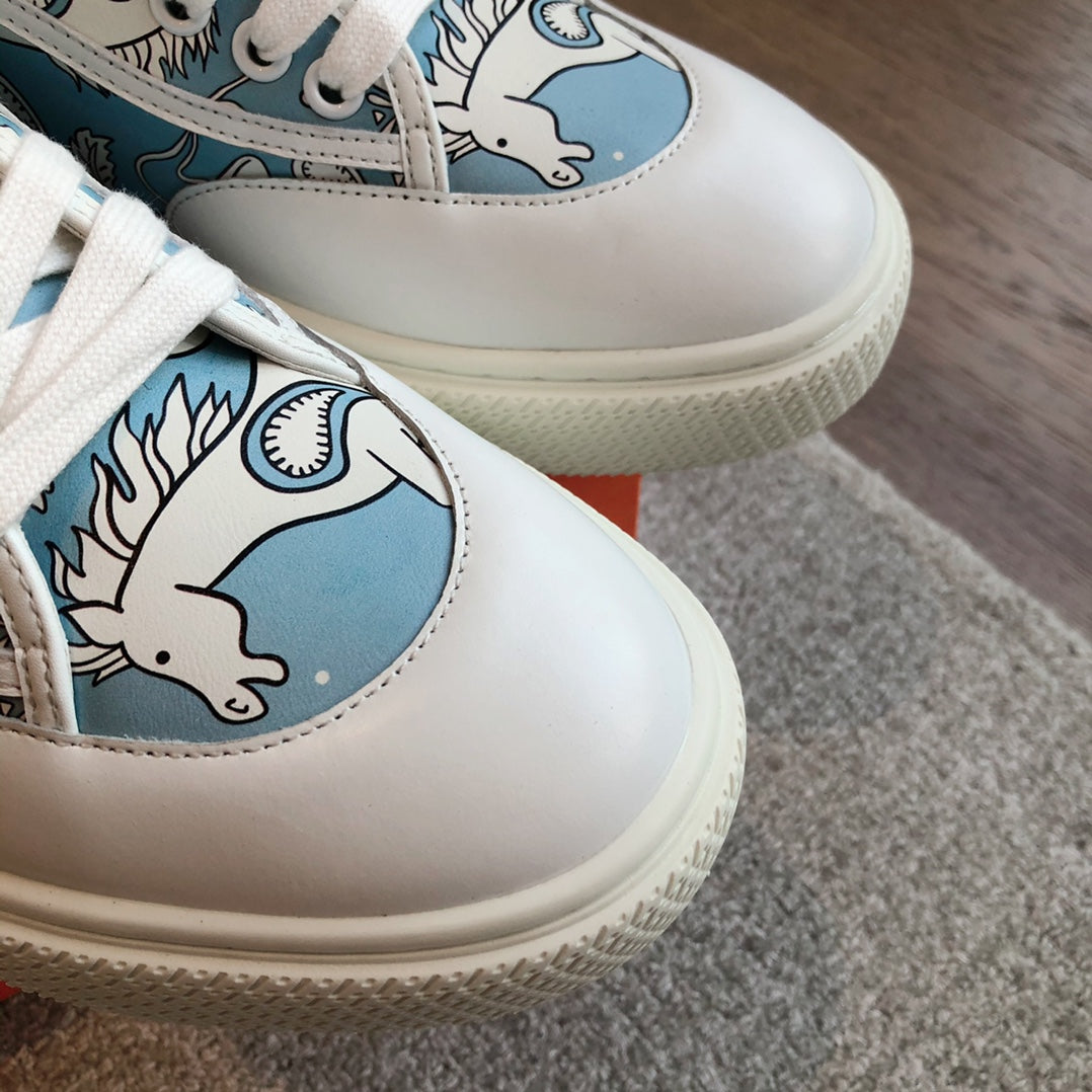 GET SNEAKER WHITE CALFSKIN WITH SKY MOTIFS、mysite、Cacoeks