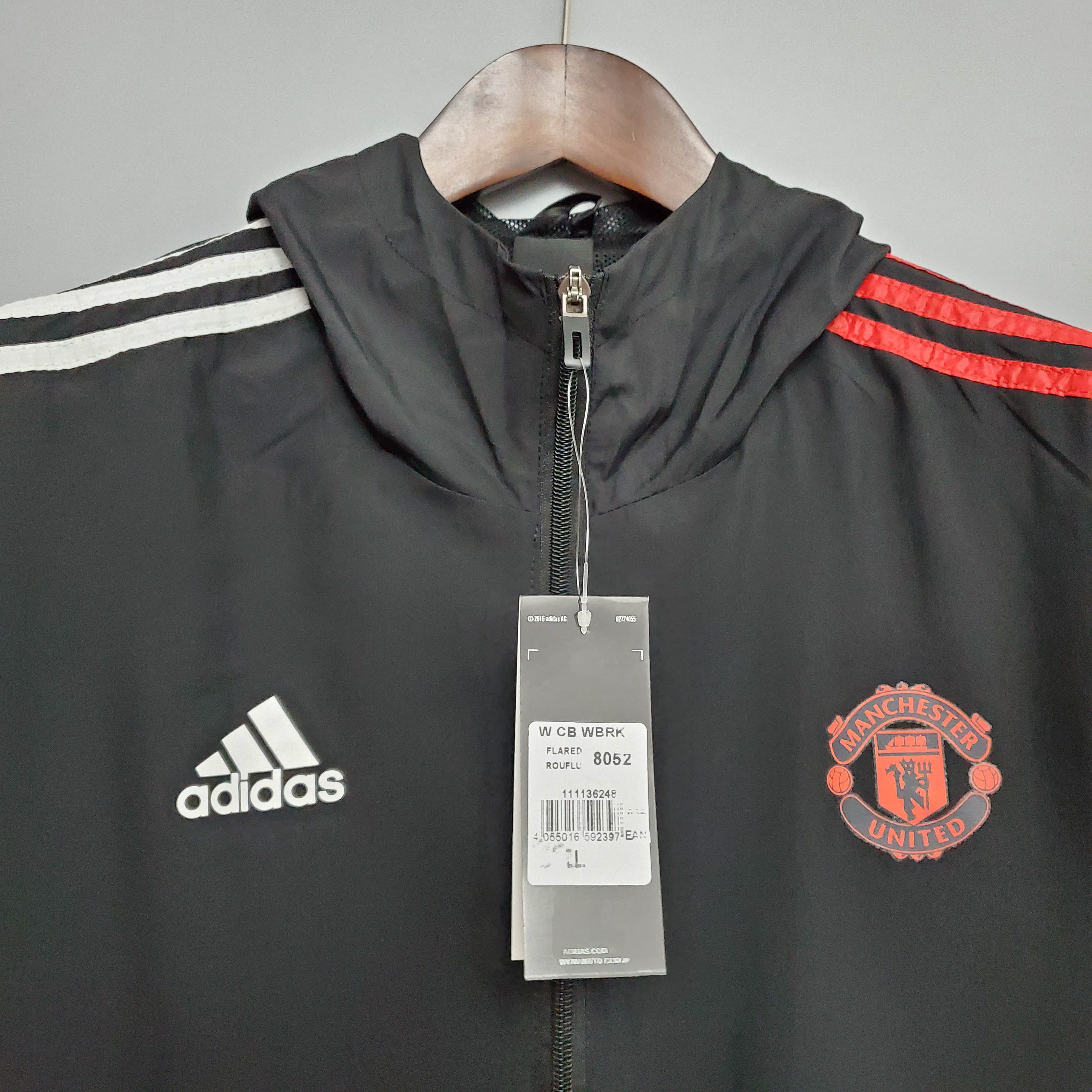 2021 Manchester United Jersey Windbreaker Black(White-Red Edge):football jersey mysite: unitedjerseyfootball 邓江浪:football